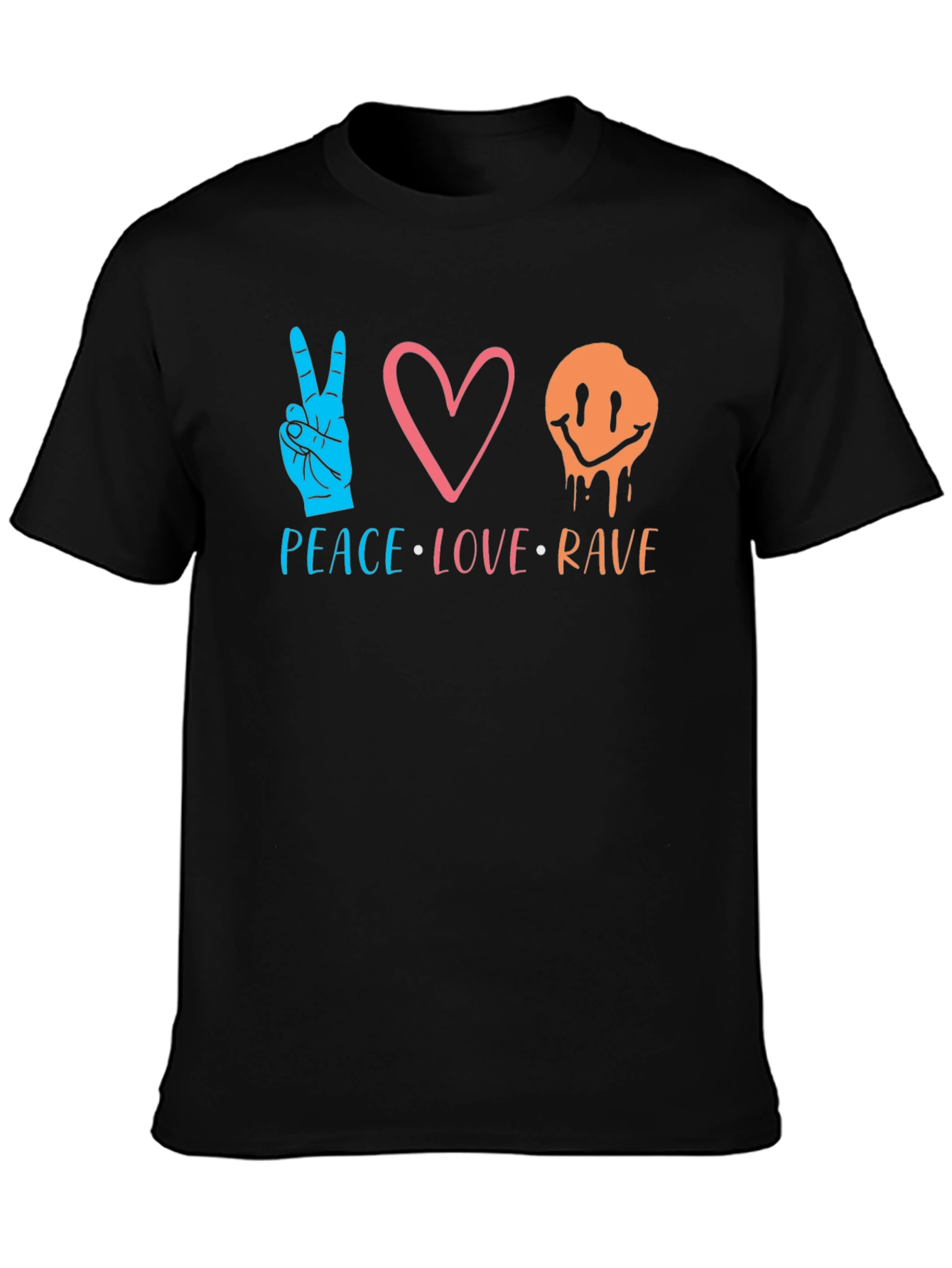 Peace Love Rave Graphic T-Shirt