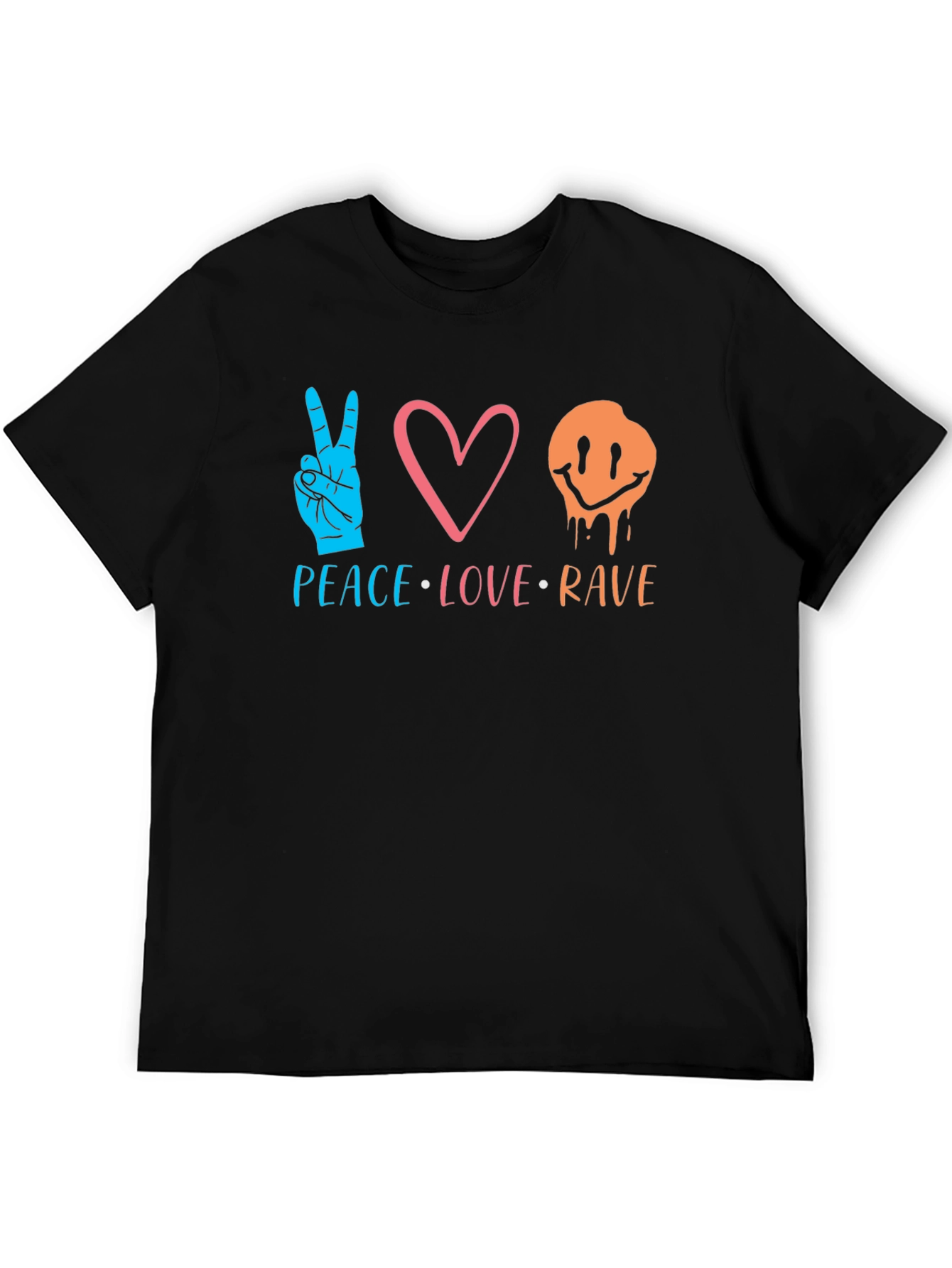 Peace Love Rave Graphic T-Shirt