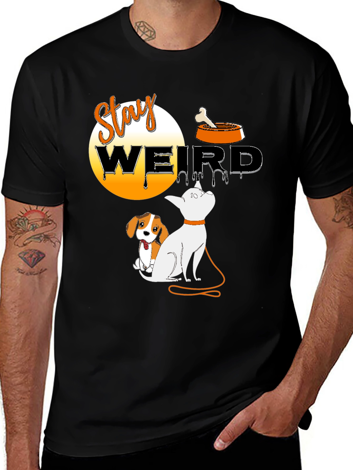 Stay Weird Dog T-Shirt Funny Pet Lover Tee