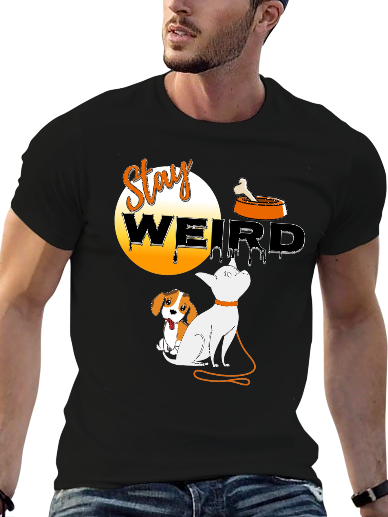 Stay Weird Dog T-Shirt Funny Pet Lover Tee