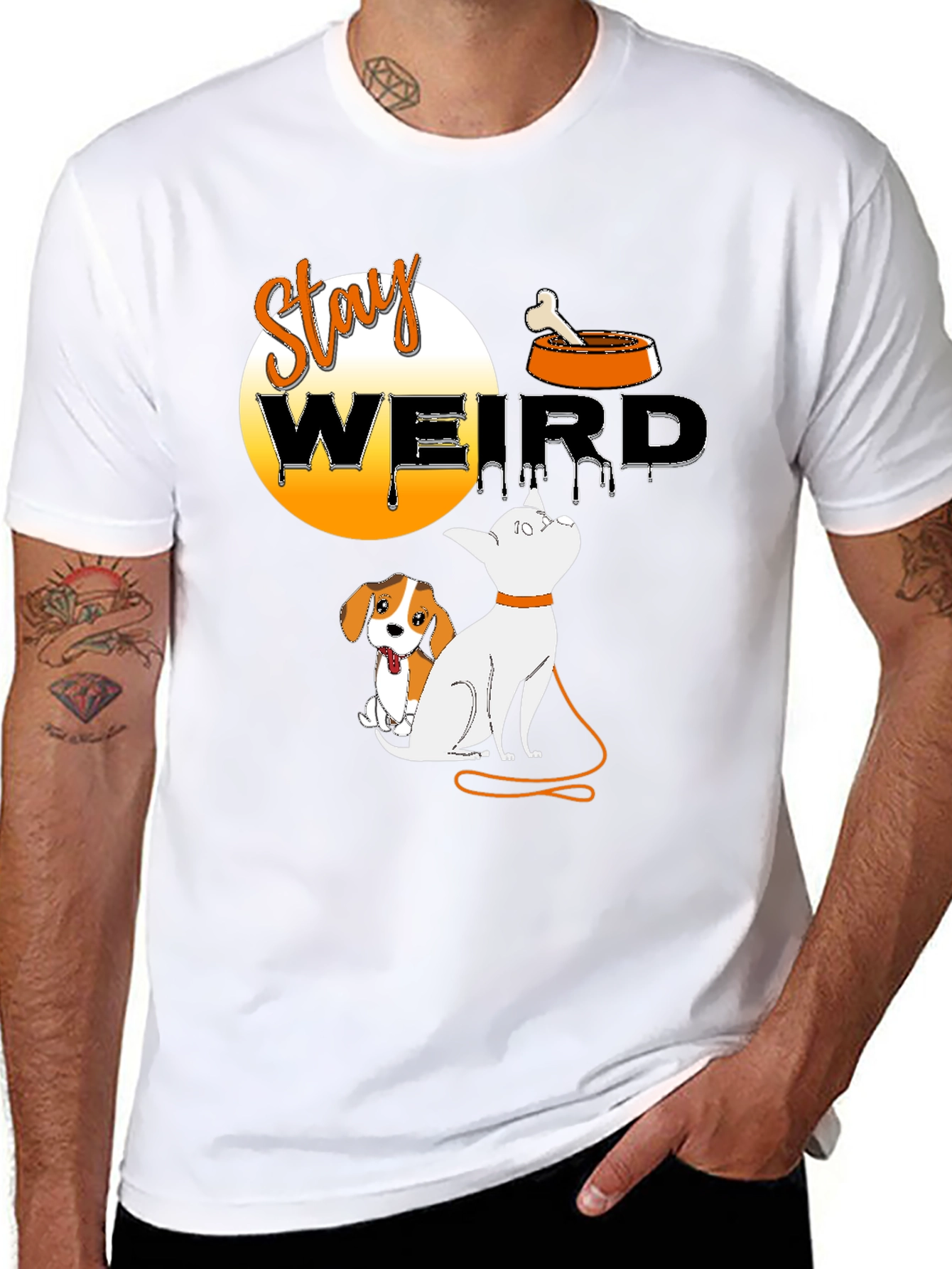 Stay Weird Dog T-Shirt Funny Pet Lover Tee