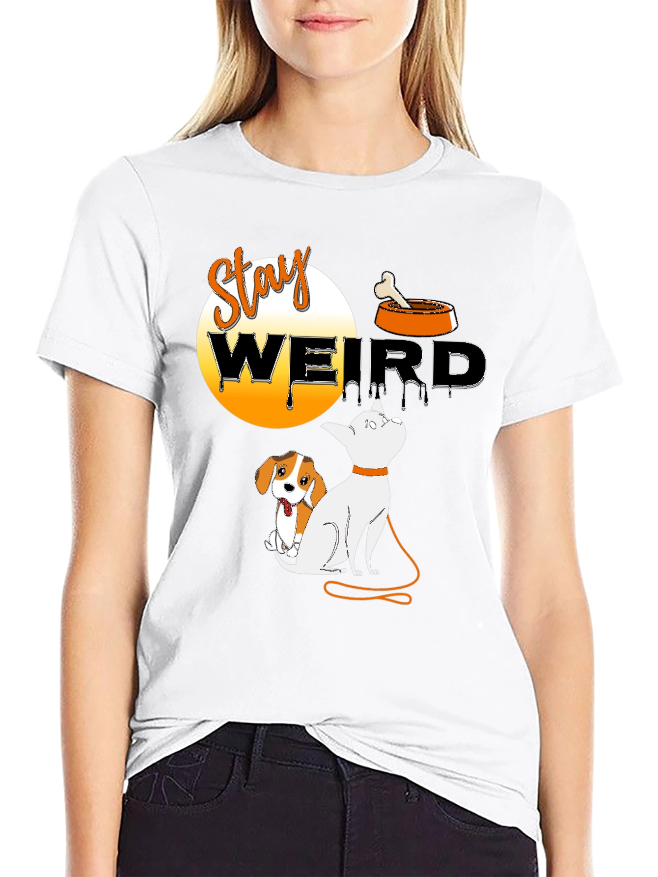 Stay Weird Dog T-Shirt Funny Pet Lover Tee