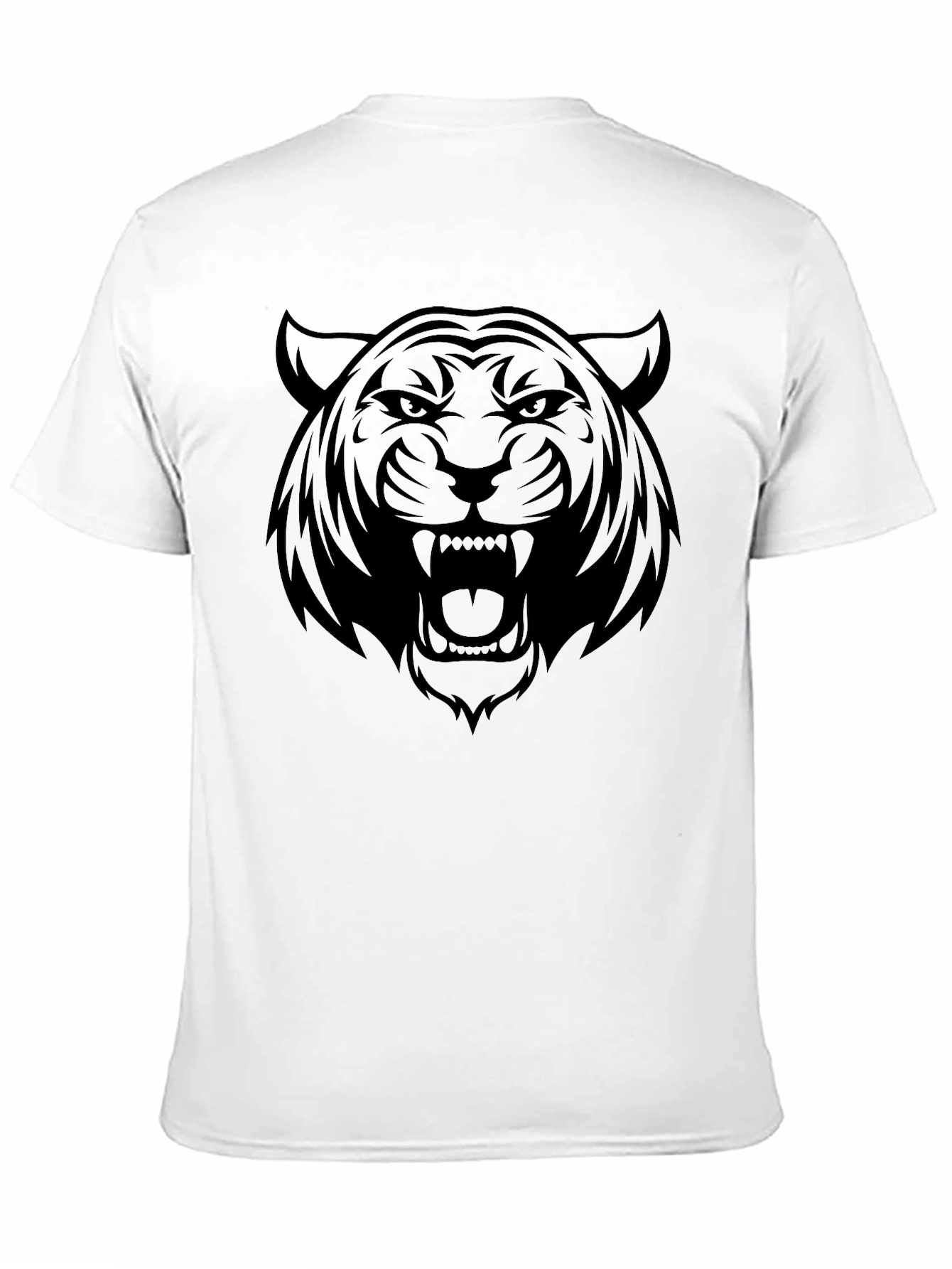 Black Tiger Graphic Tee - Mens Casual T-Shirt