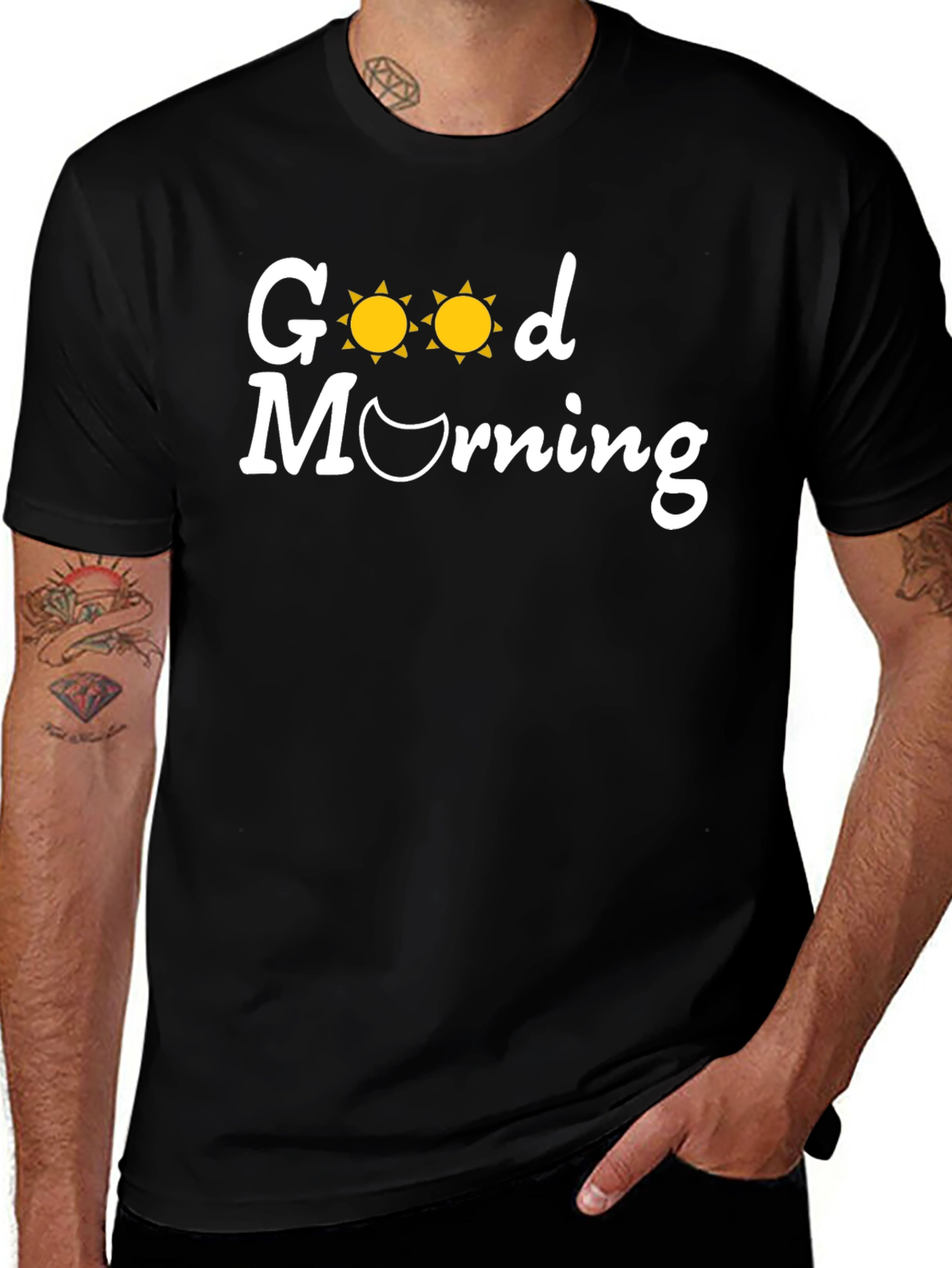 Good Morning Graphic Tee - Soft Cotton Blend