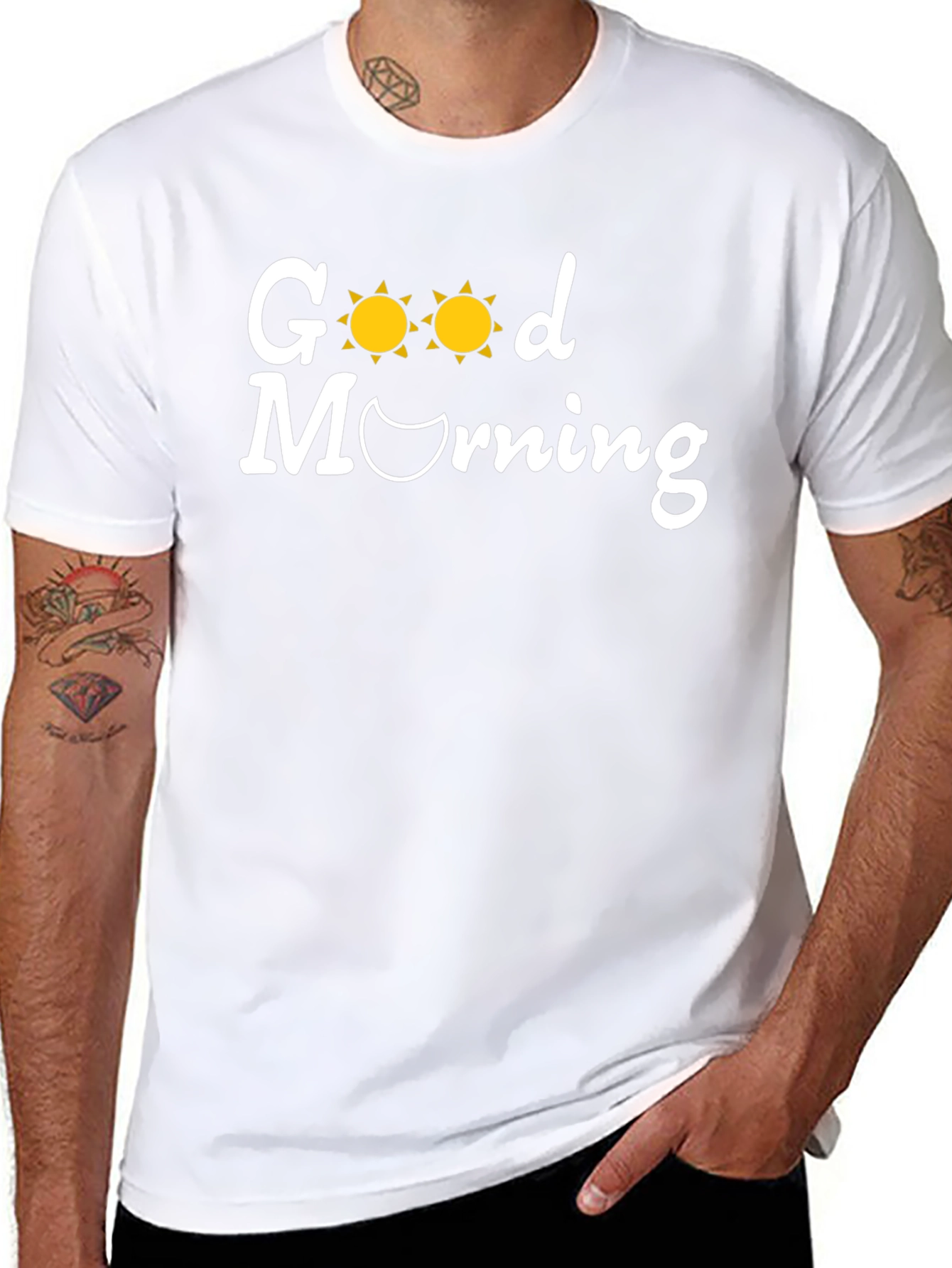 Good Morning Graphic Tee - Soft Cotton Blend