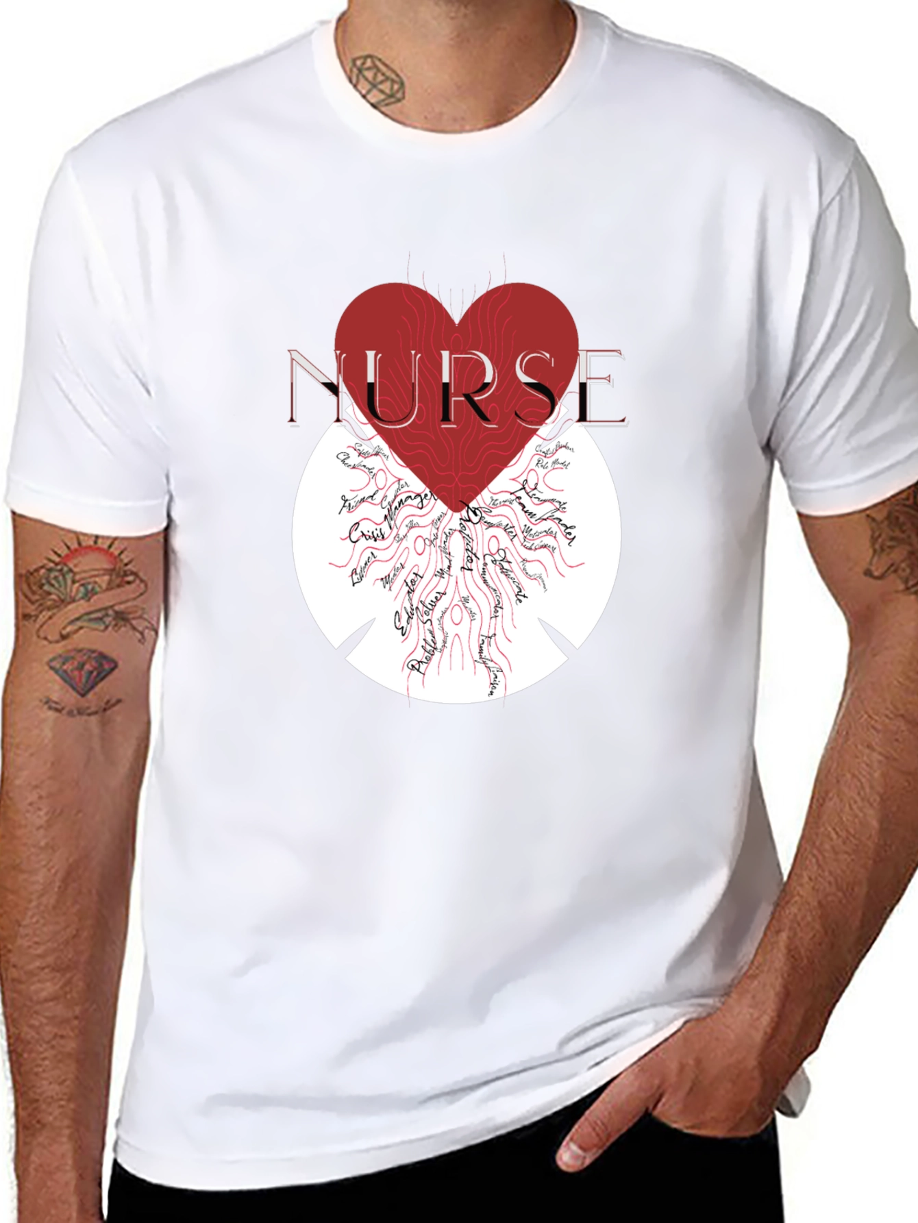 Nurse Heart Graphic T-Shirt - Unisex