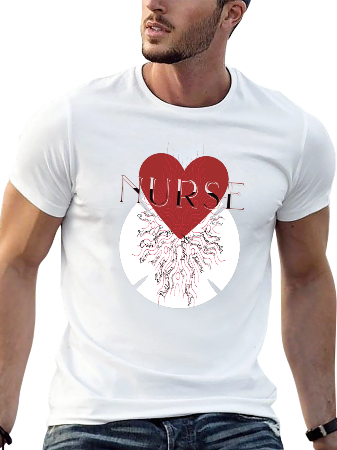 Nurse Heart Graphic T-Shirt - Unisex