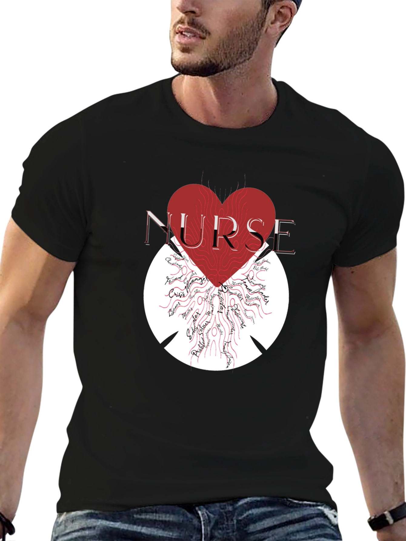 Nurse Heart Graphic T-Shirt - Unisex
