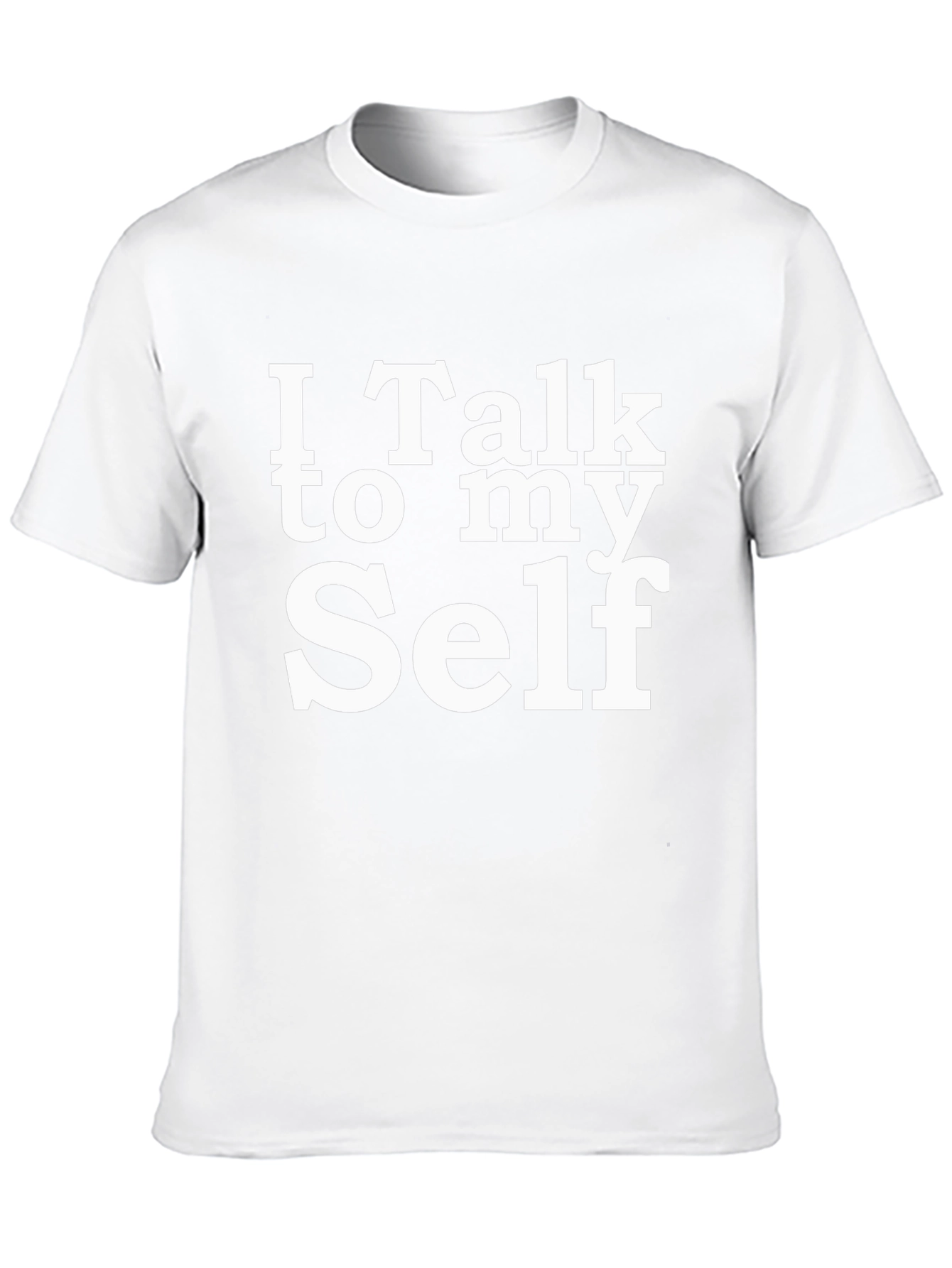 I Talk to My Self Funny Black T-Shirt