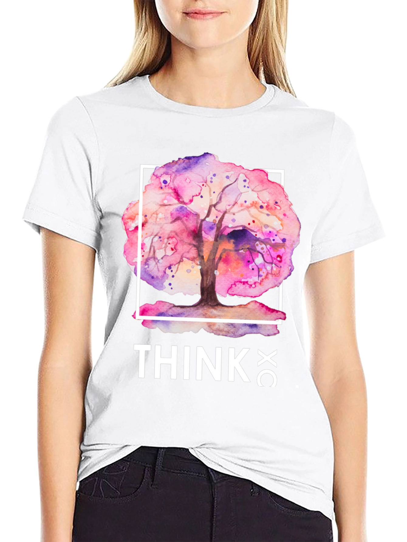 Think Tree Graphic T-Shirt - Artistic Design