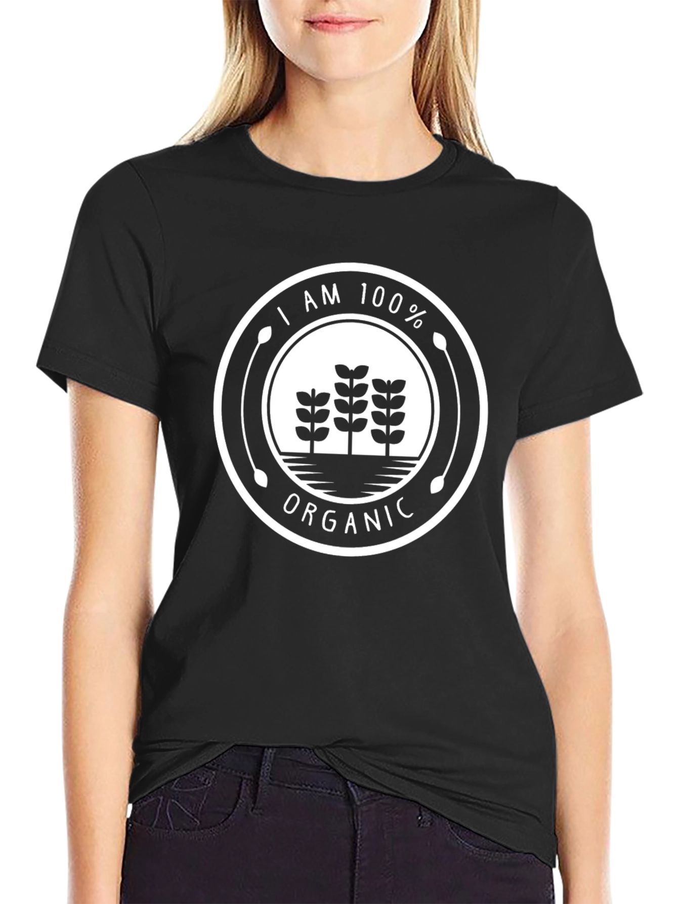 100% Organic Graphic Tee - Black
