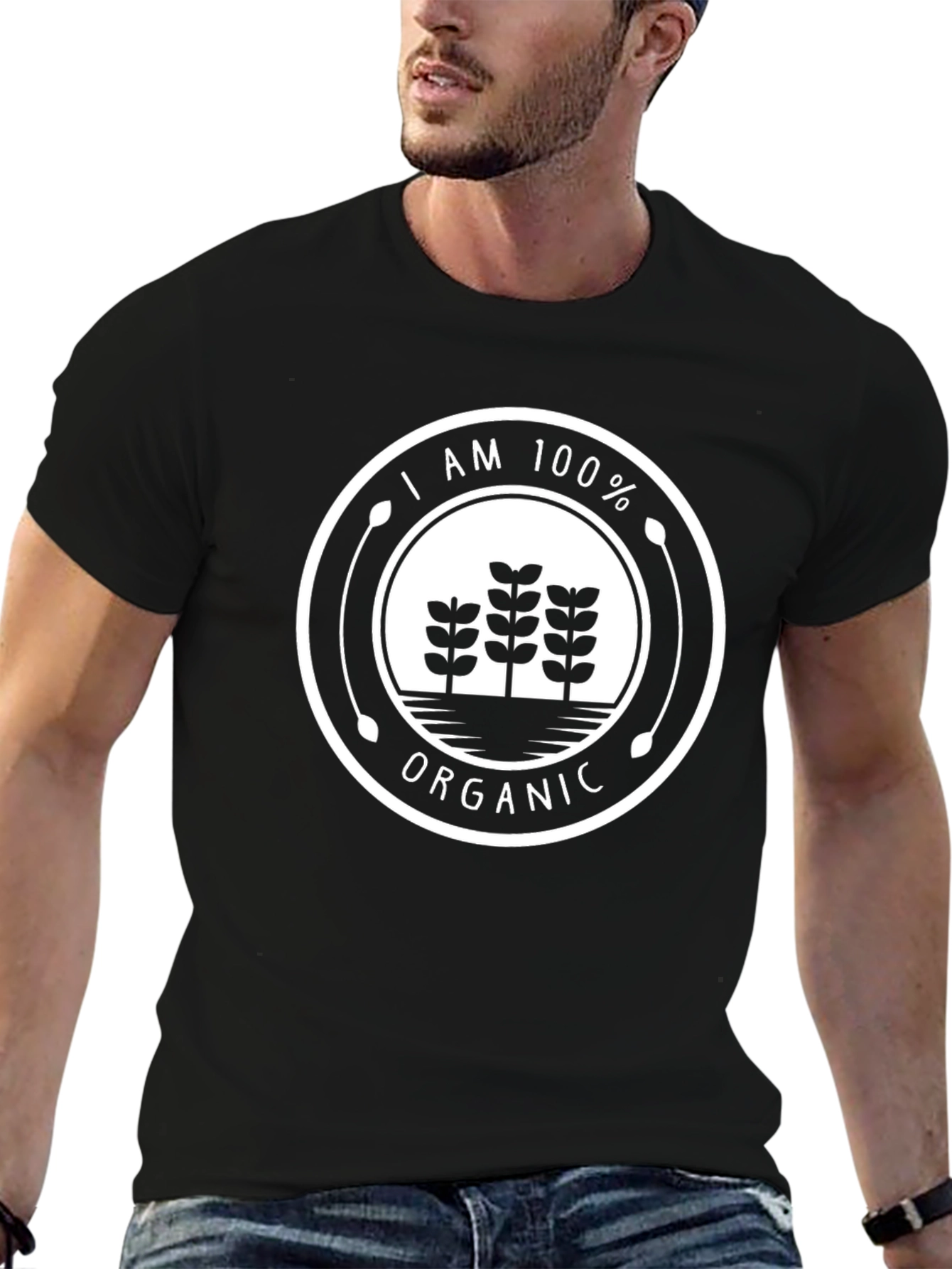 100% Organic Graphic Tee - Black