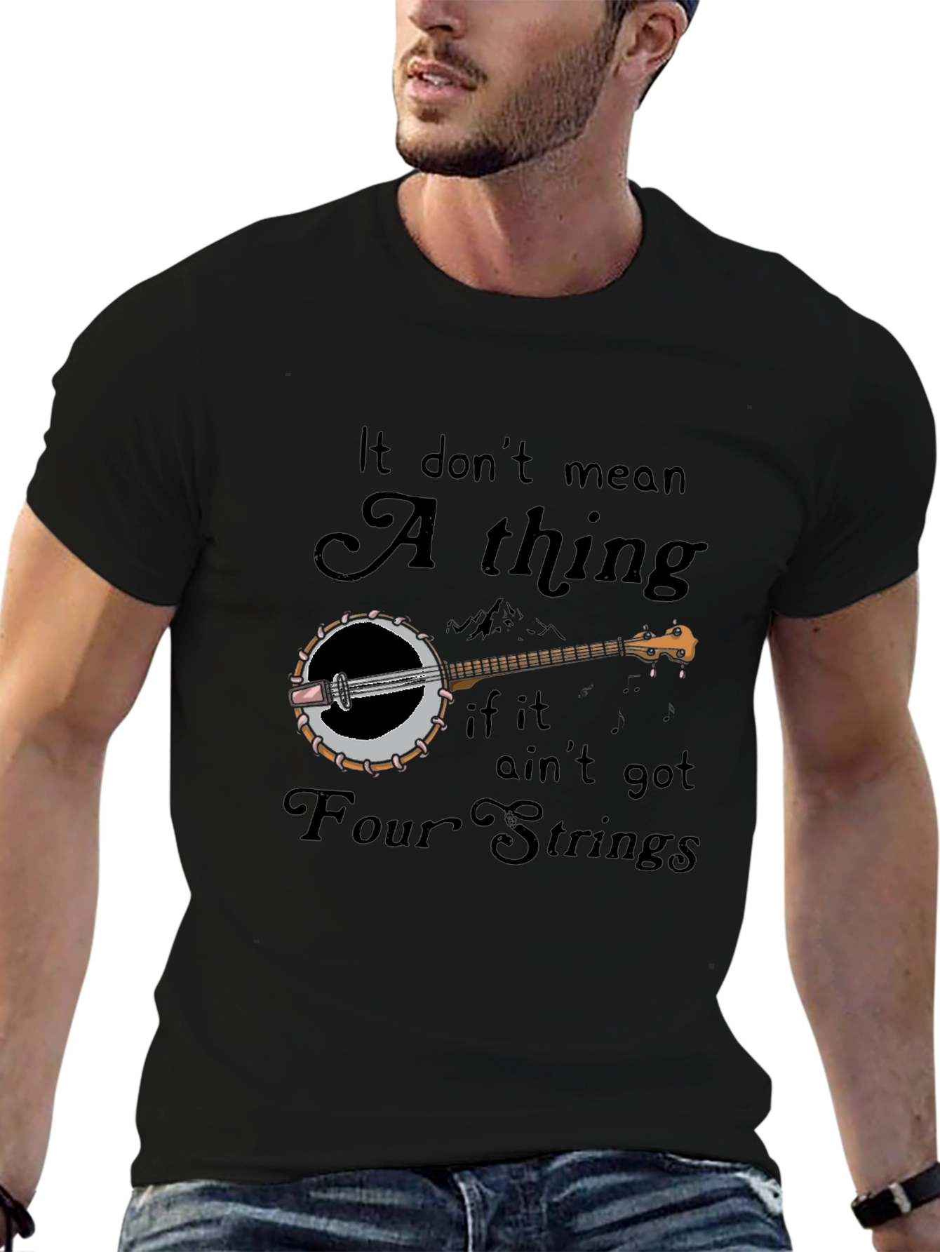 Four String Banjo Graphic T-Shirt