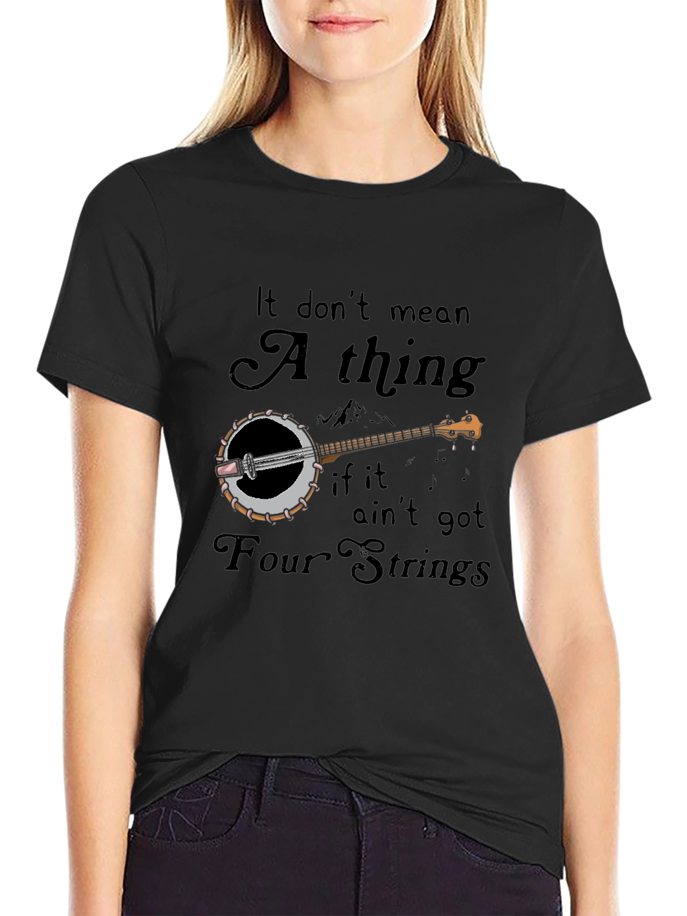Four String Banjo Graphic T-Shirt