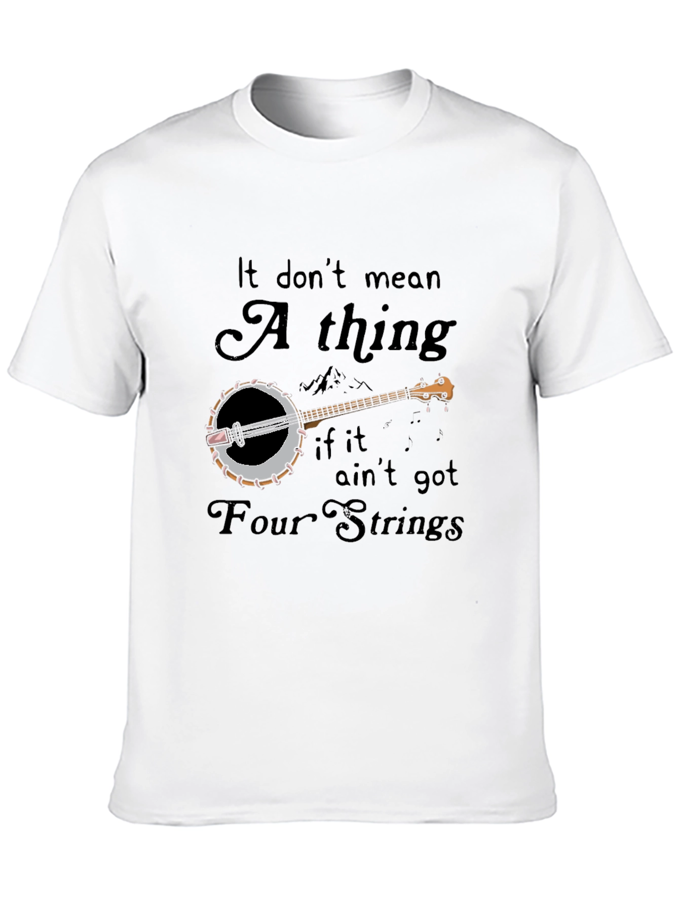 Four String Banjo Graphic T-Shirt