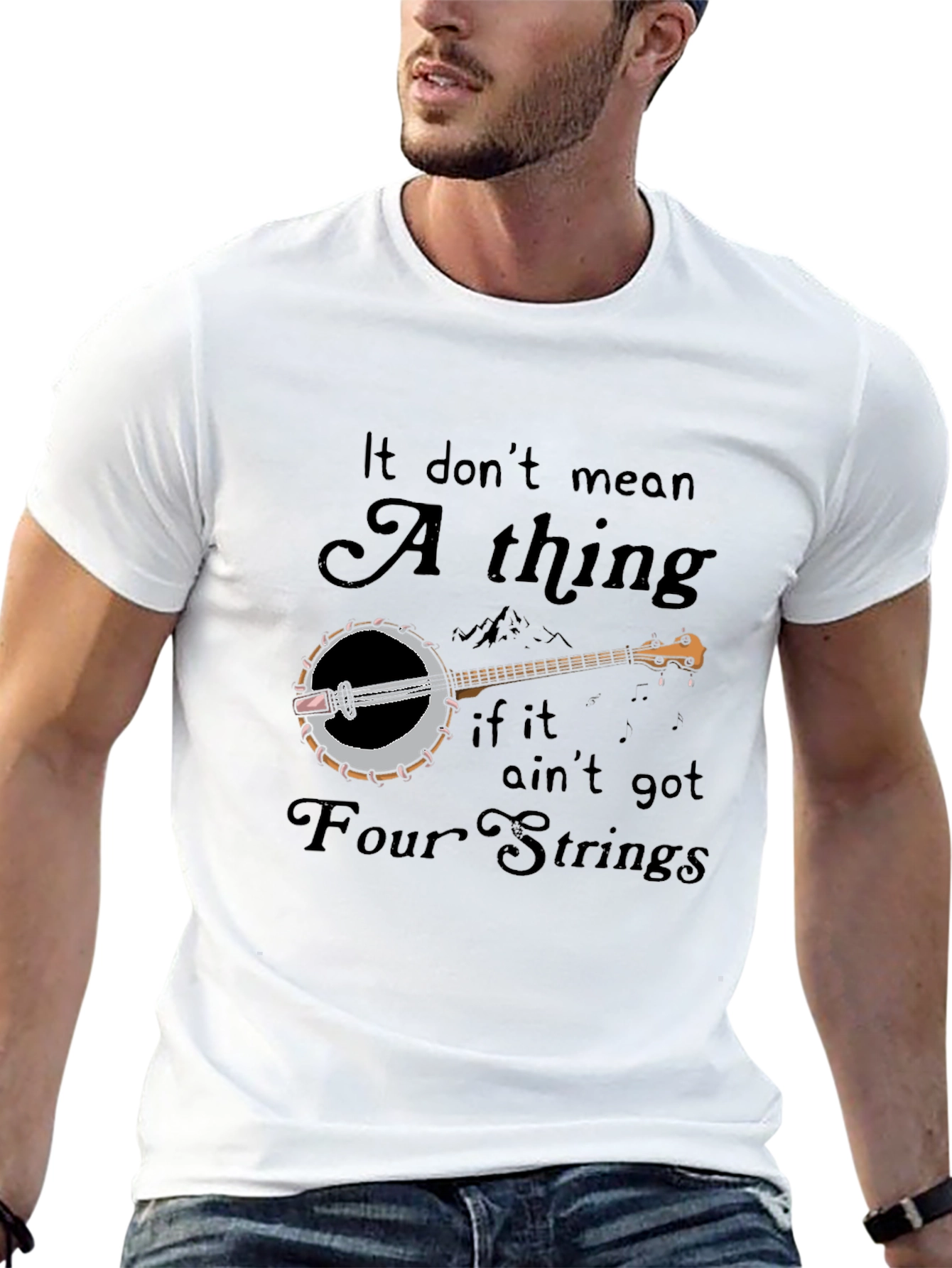 Four String Banjo Graphic T-Shirt