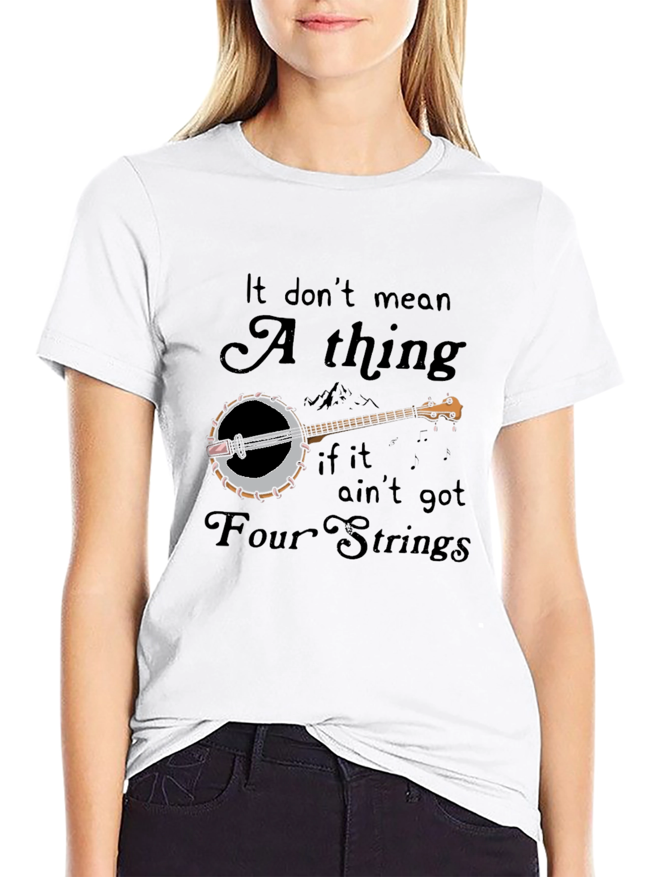 Four String Banjo Graphic T-Shirt