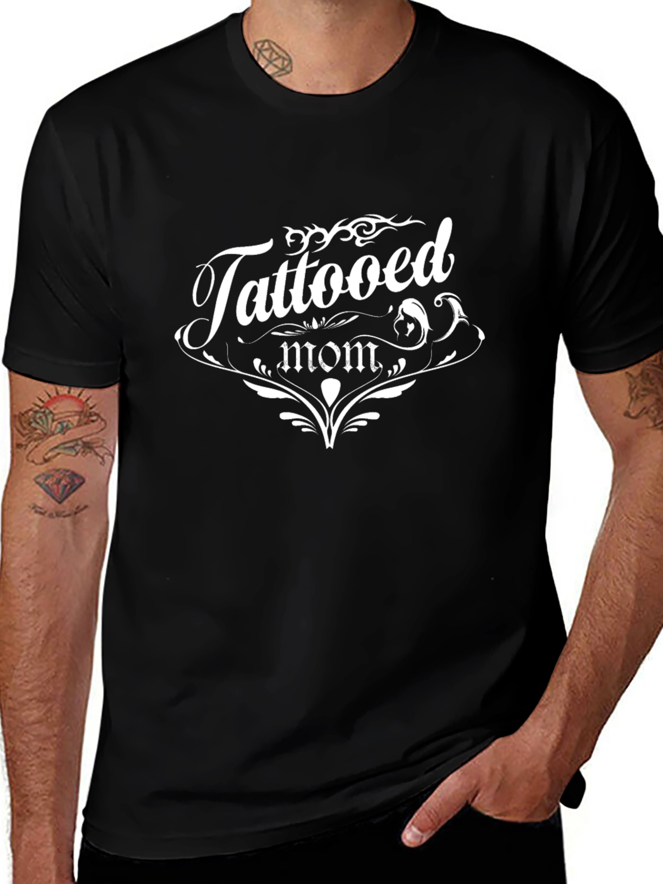 Tattooed Mom Graphic T-Shirt - Black