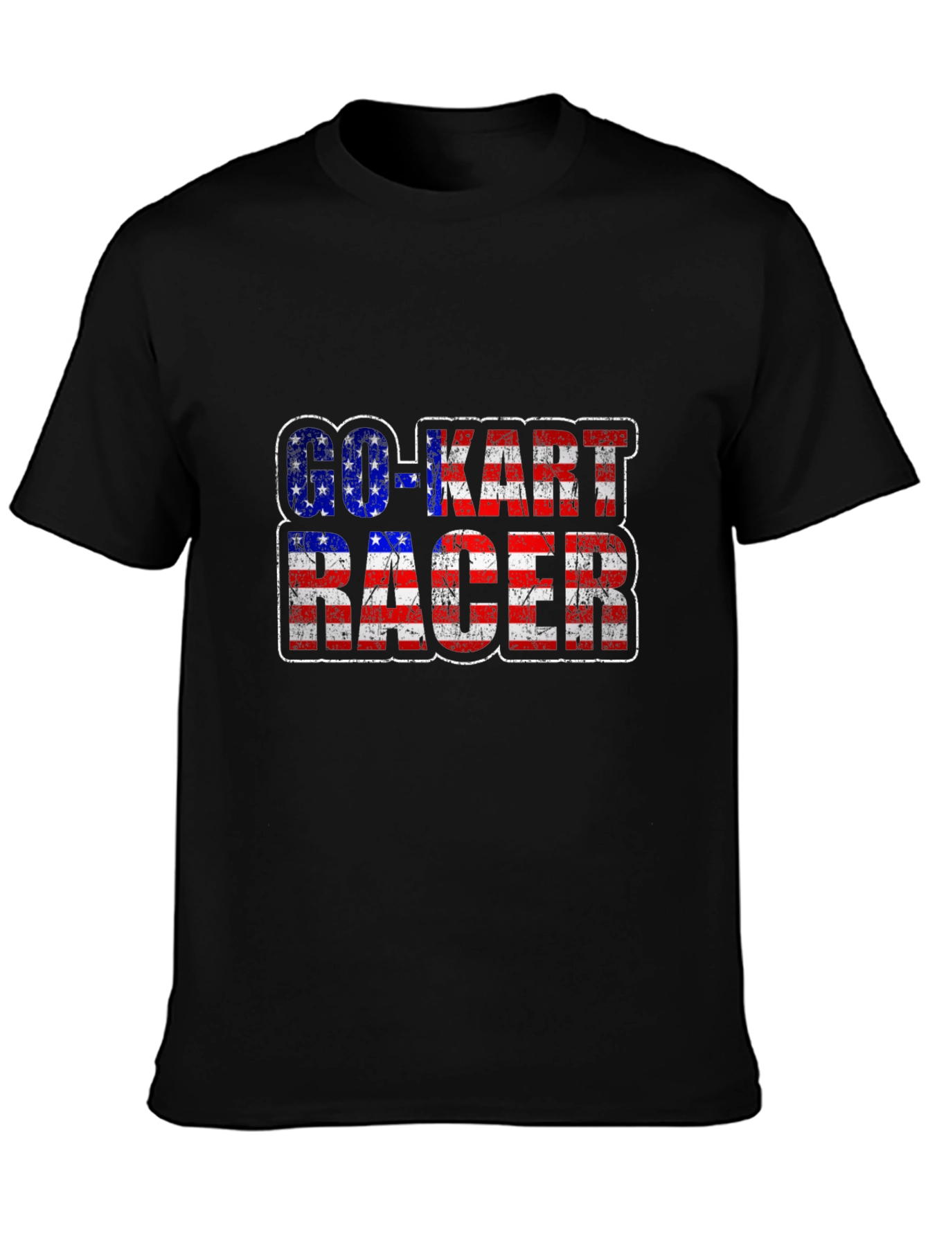 Go-Kart Racer American Flag T-Shirt