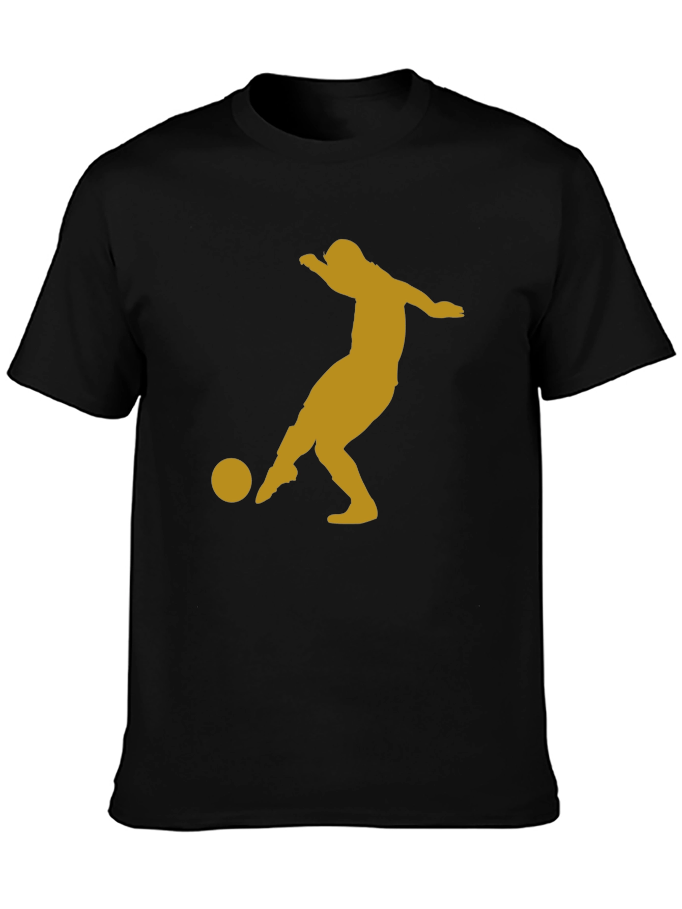 Soccer Player Graphic Tee - Black T-Shirt