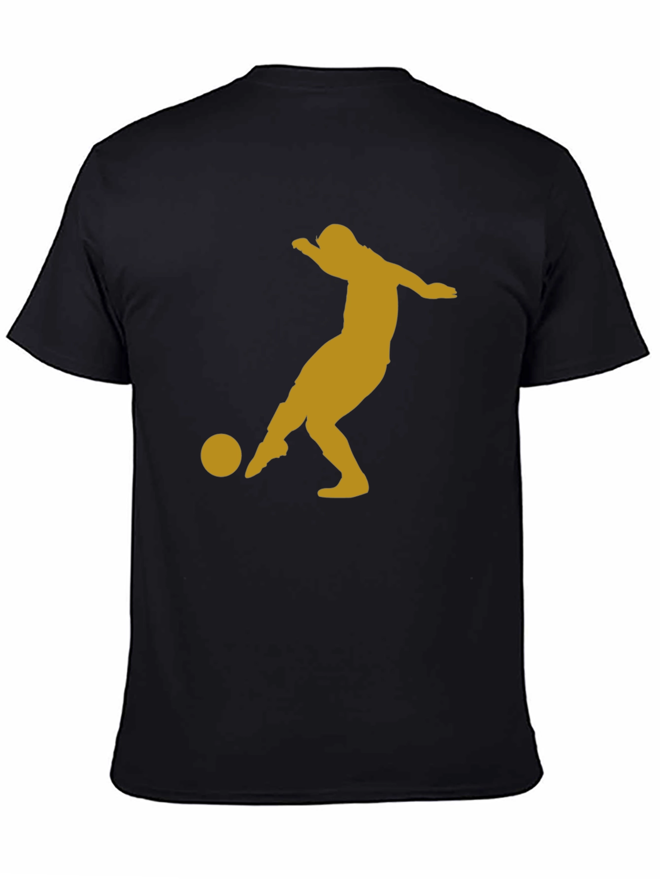 Soccer Player Graphic Tee - Black T-Shirt
