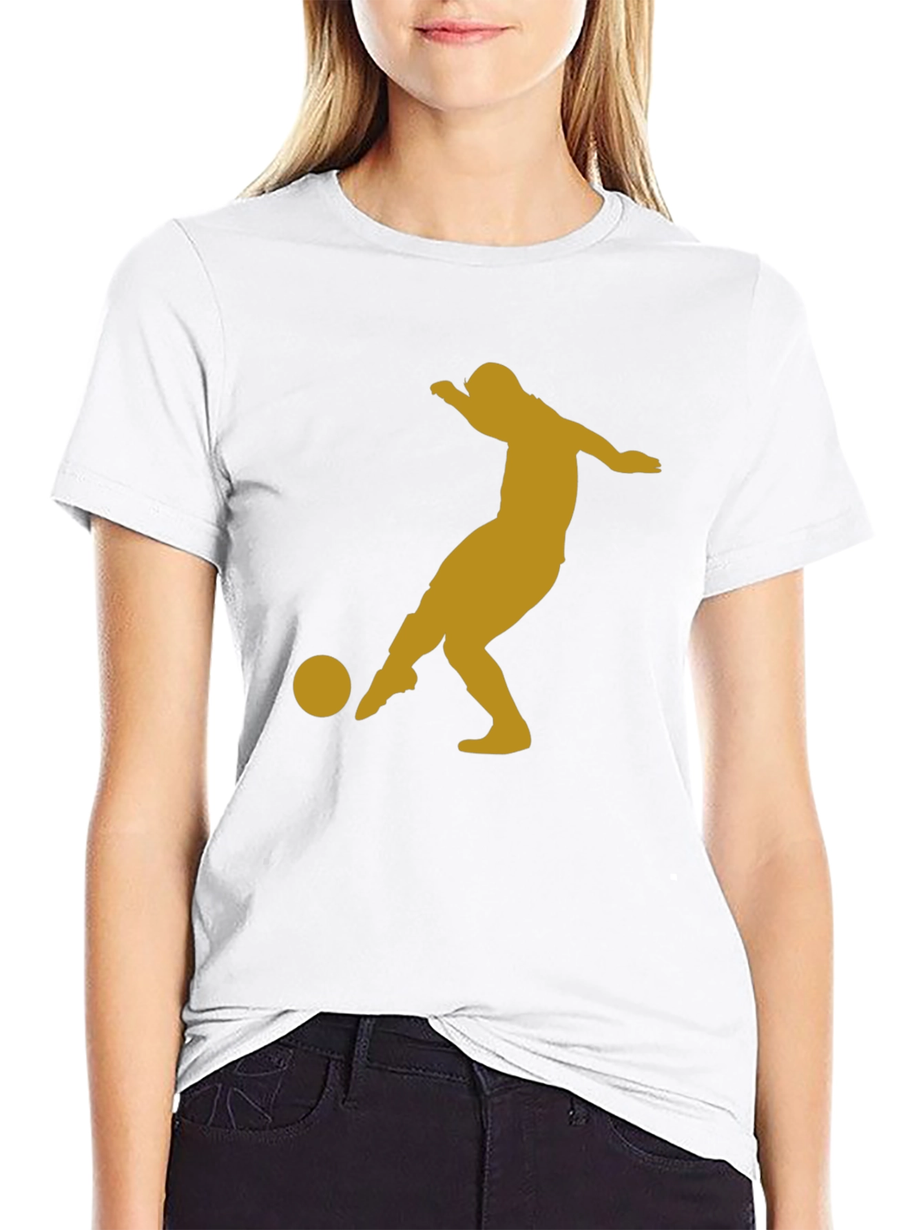 Soccer Player Graphic Tee - Black T-Shirt