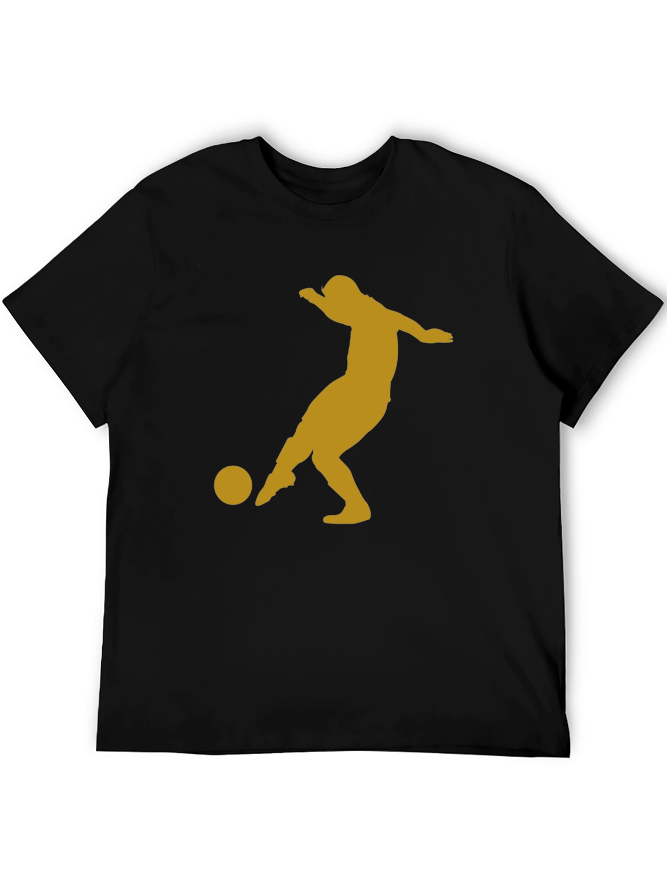 Soccer Player Graphic Tee - Black T-Shirt