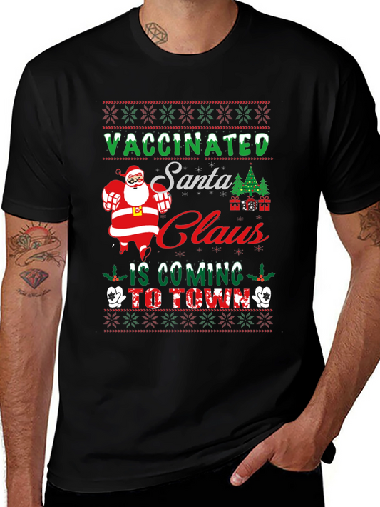 Vaccinated Santa Claus Christmas T-Shirt