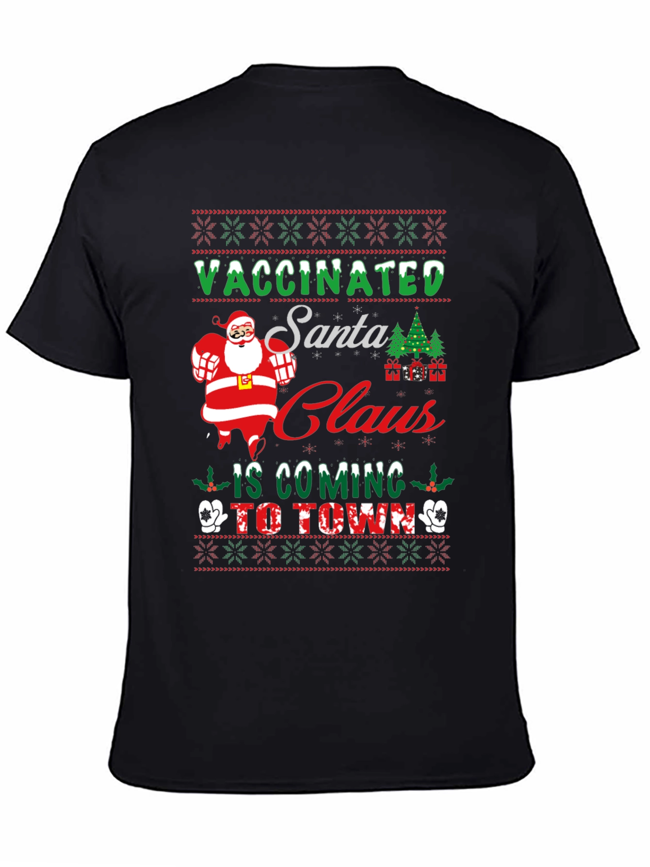 Vaccinated Santa Claus Christmas T-Shirt