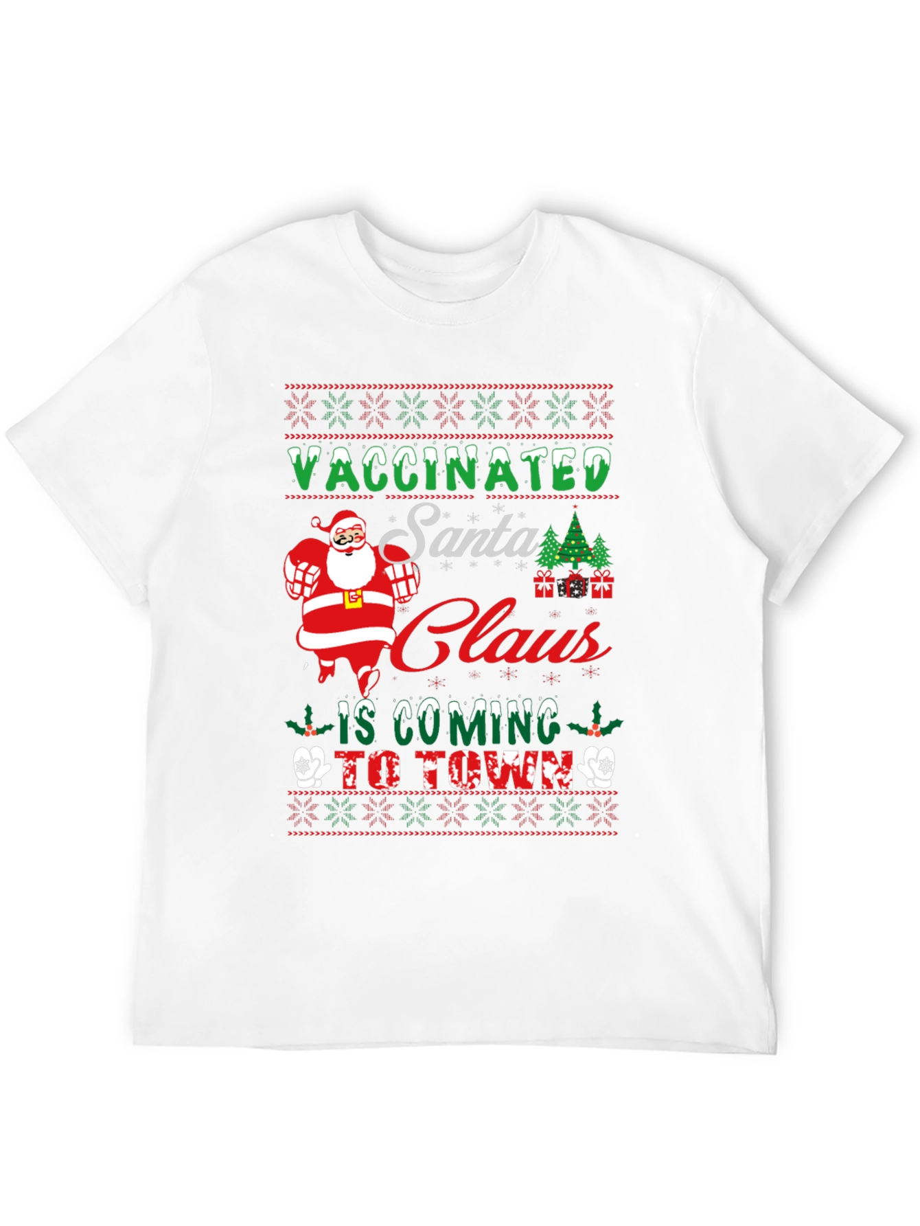 Vaccinated Santa Claus Christmas T-Shirt