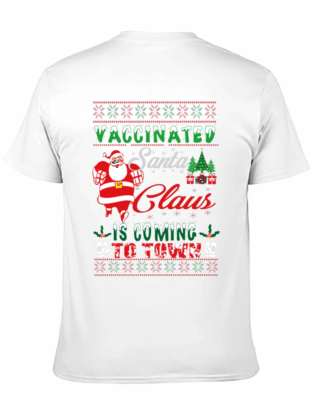 Vaccinated Santa Claus Christmas T-Shirt