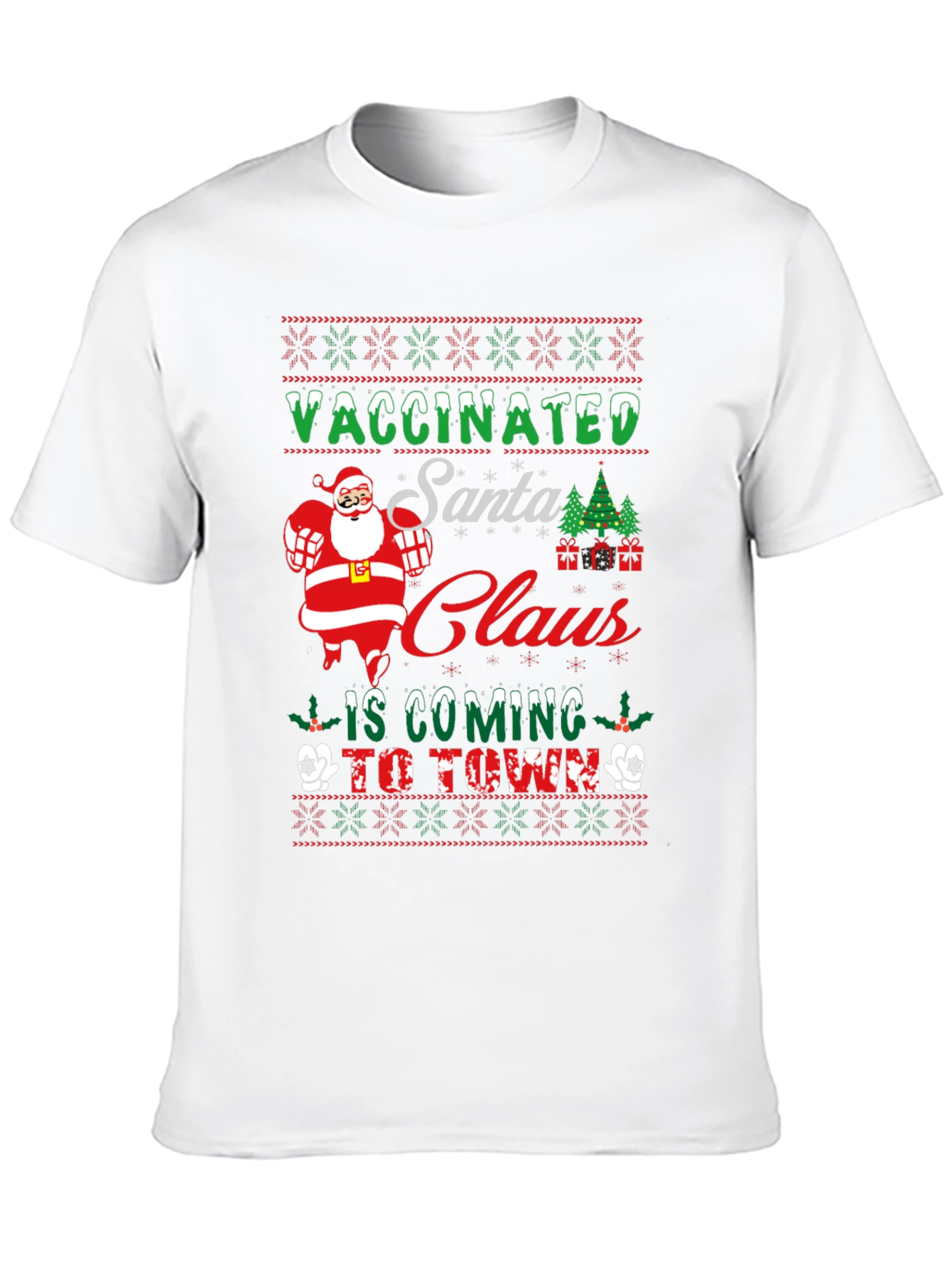Vaccinated Santa Claus Christmas T-Shirt