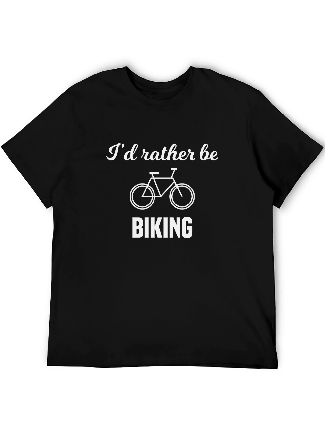 Id Rather Be Biking Black Graphic Tee