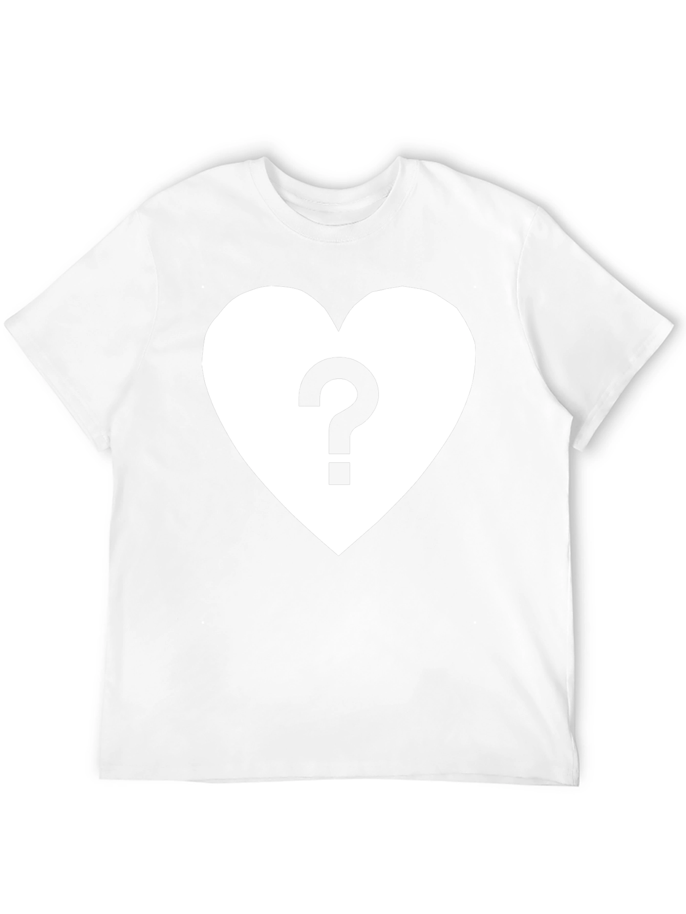 Heart Question Mark Graphic Tee - Casual Style