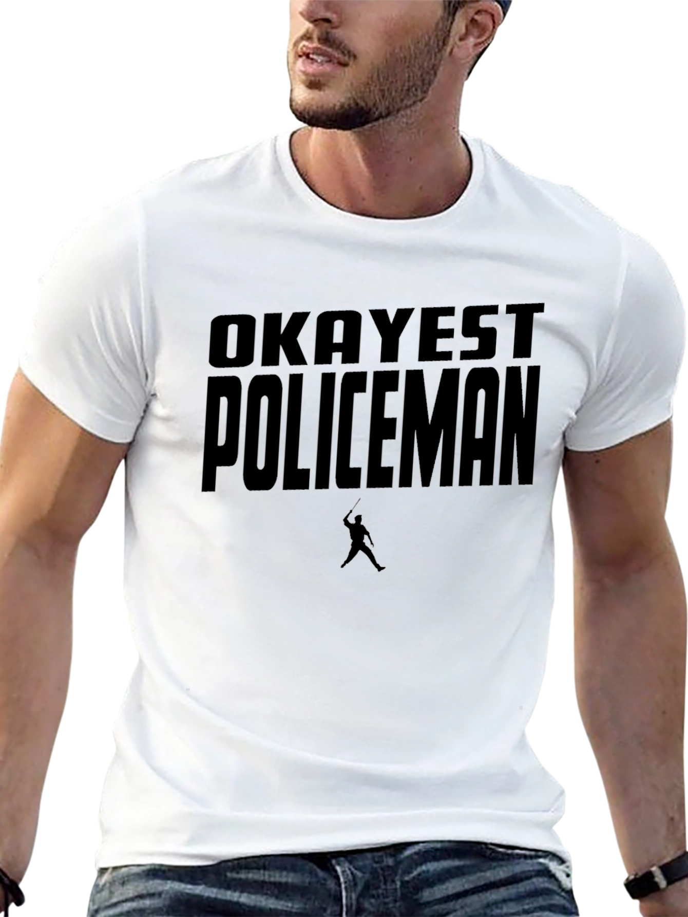 Okayest Policeman Graphic Tee - Black