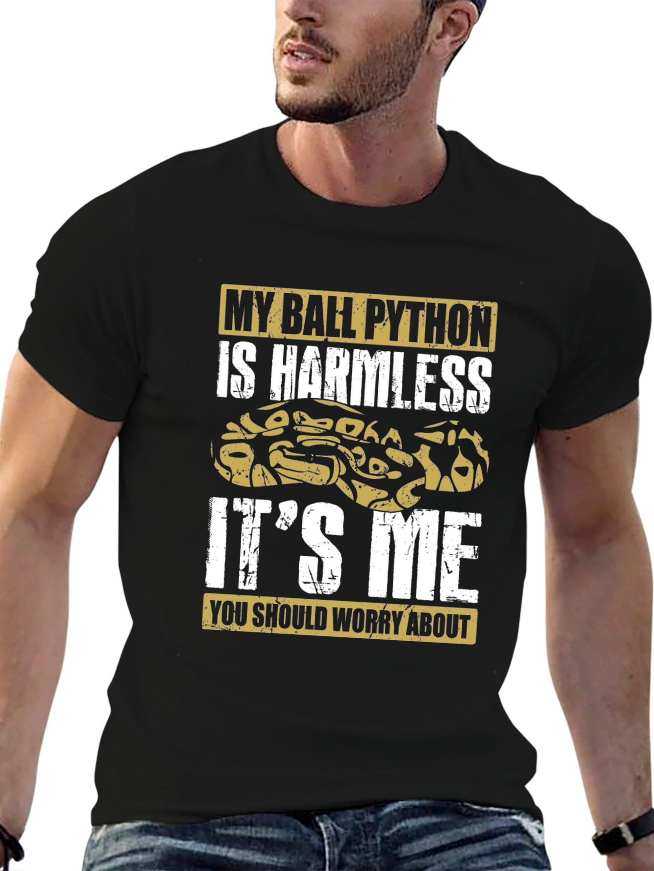 Ball Python T-Shirt: Harmless Snake Worry About Me!