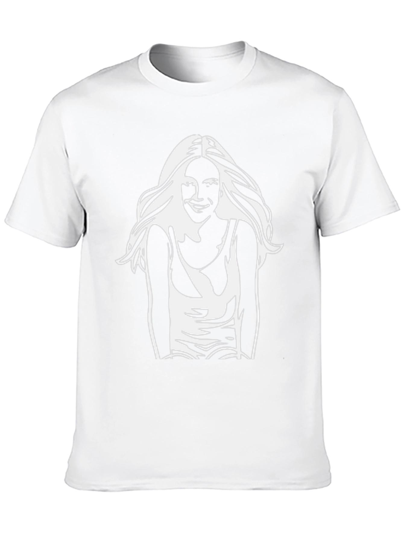 Black T-Shirt with White Graphic