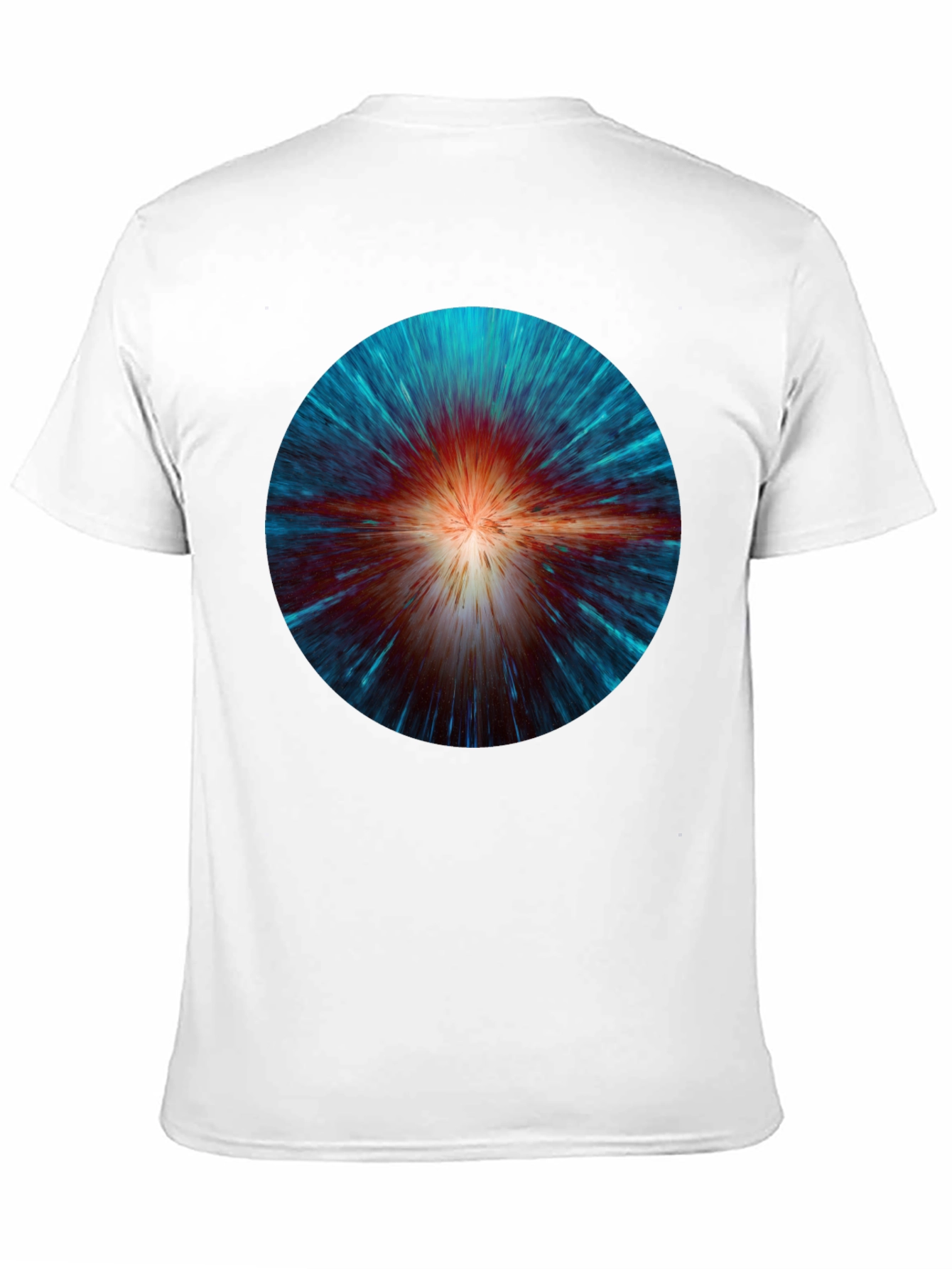 Cosmic Burst Graphic Tee - Black Crew Neck T-Shirt