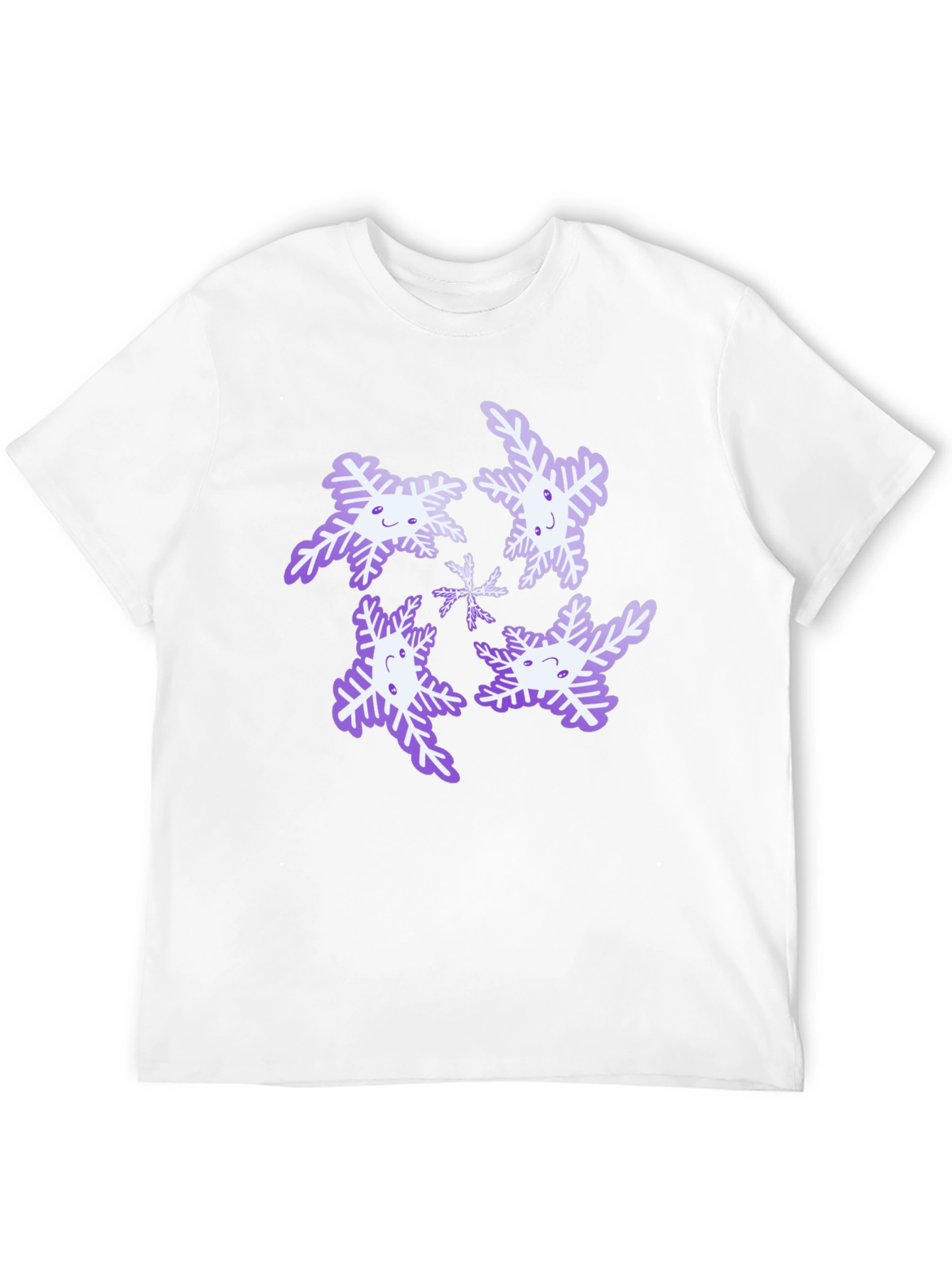Snowflake Graphic Print Black T-Shirt