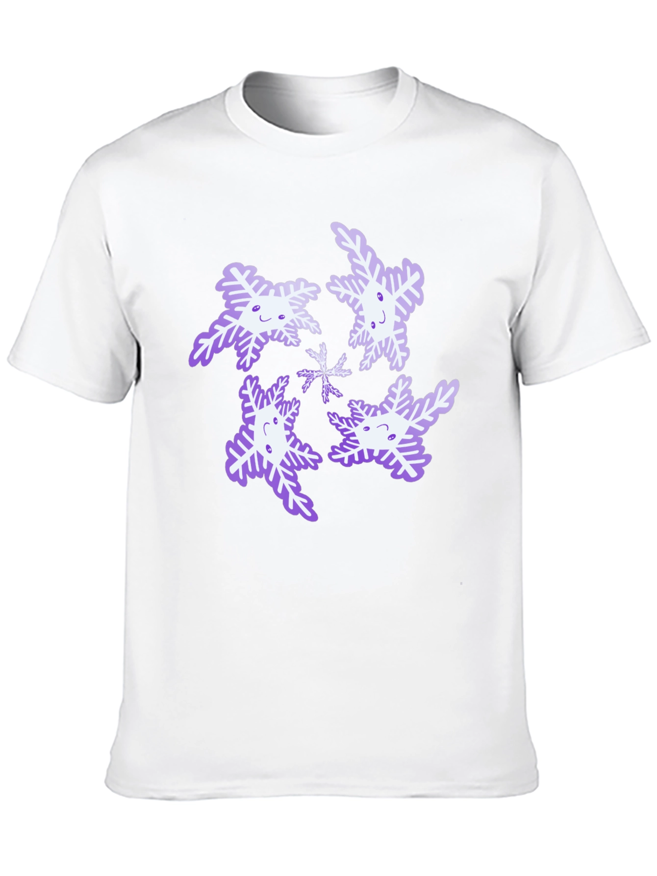 Snowflake Graphic Print Black T-Shirt