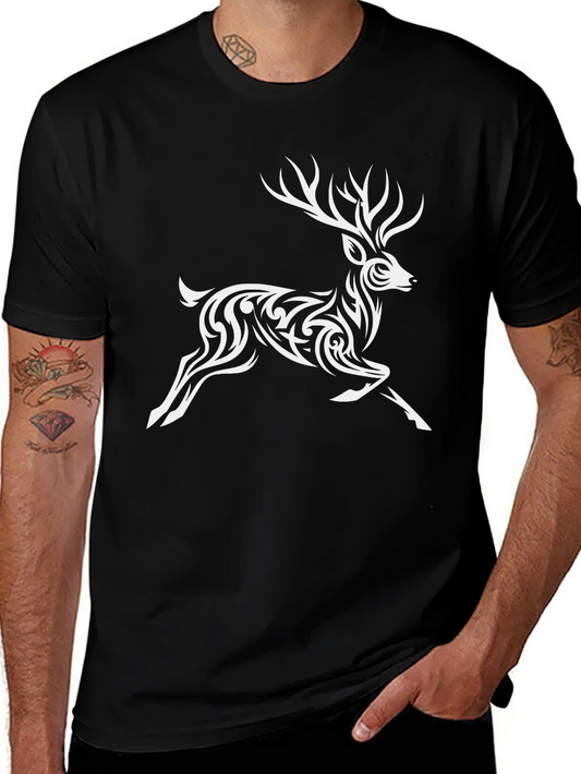 Tribal Deer Graphic T-Shirt