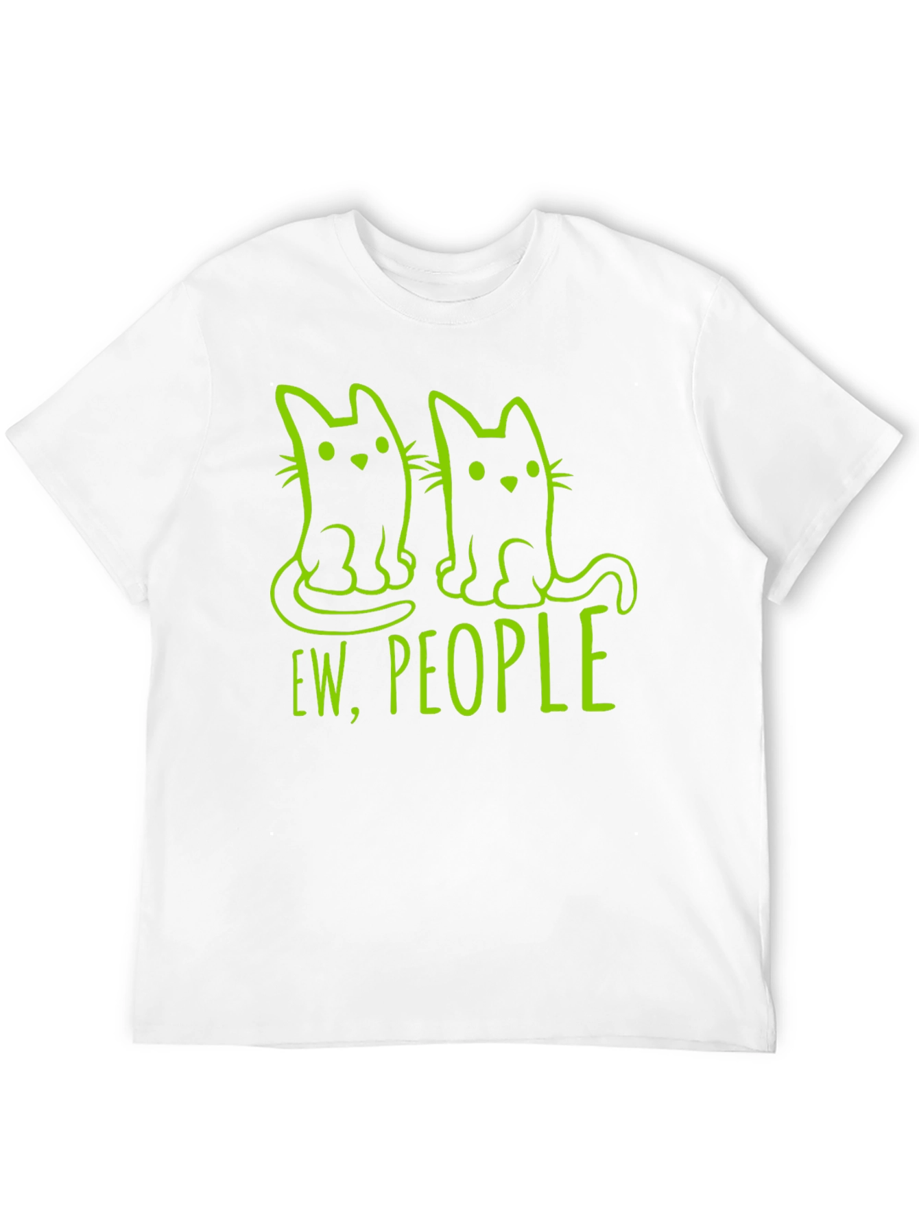 Ew People Cat Graphic Tee - Funny Introvert T-Shirt