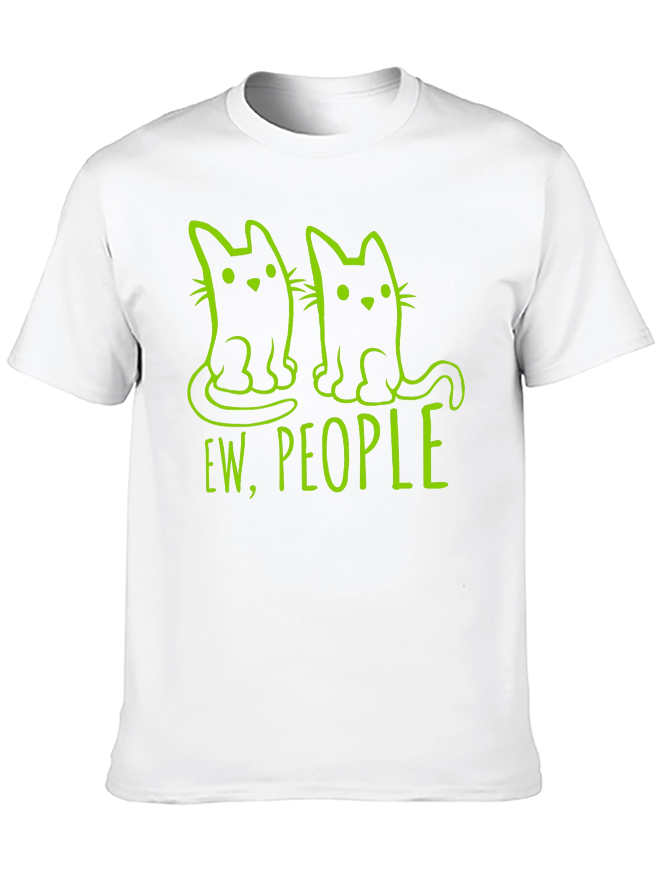 Ew People Cat Graphic Tee - Funny Introvert T-Shirt