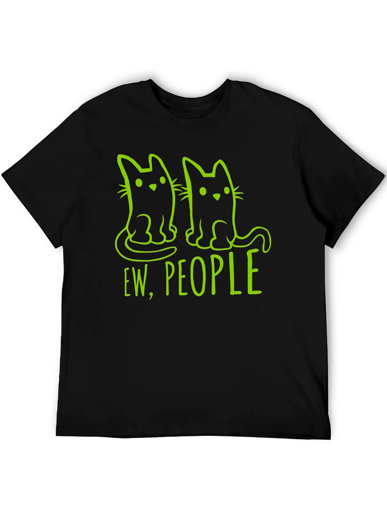Ew People Cat Graphic Tee - Funny Introvert T-Shirt