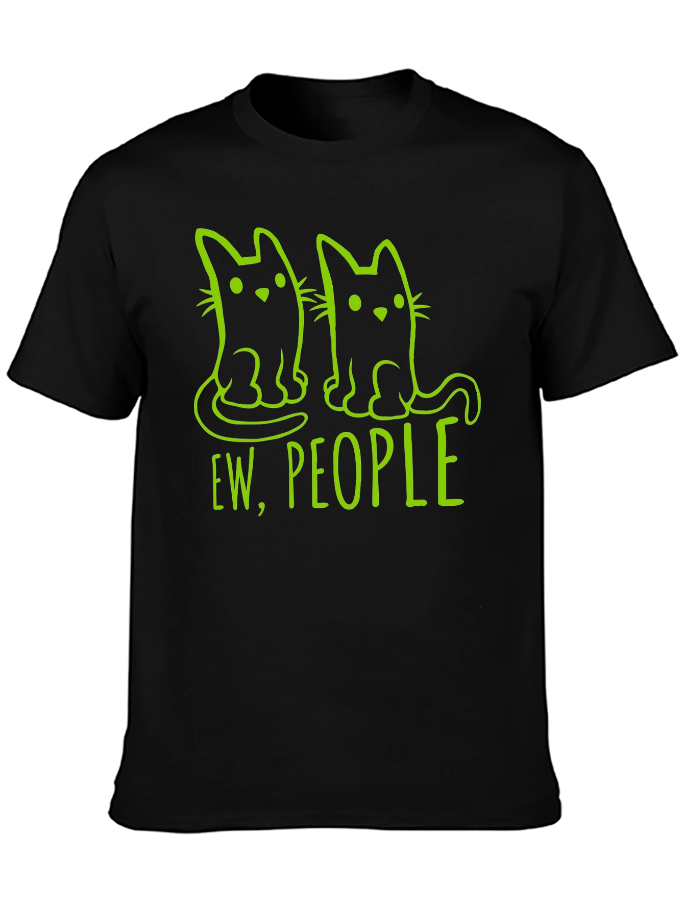 Ew People Cat Graphic Tee - Funny Introvert T-Shirt