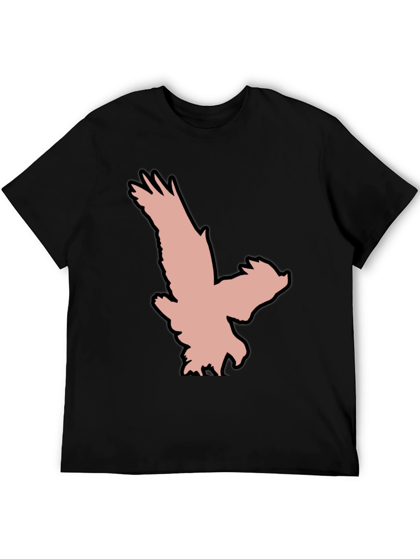 Black T-Shirt with Eagle Graphic