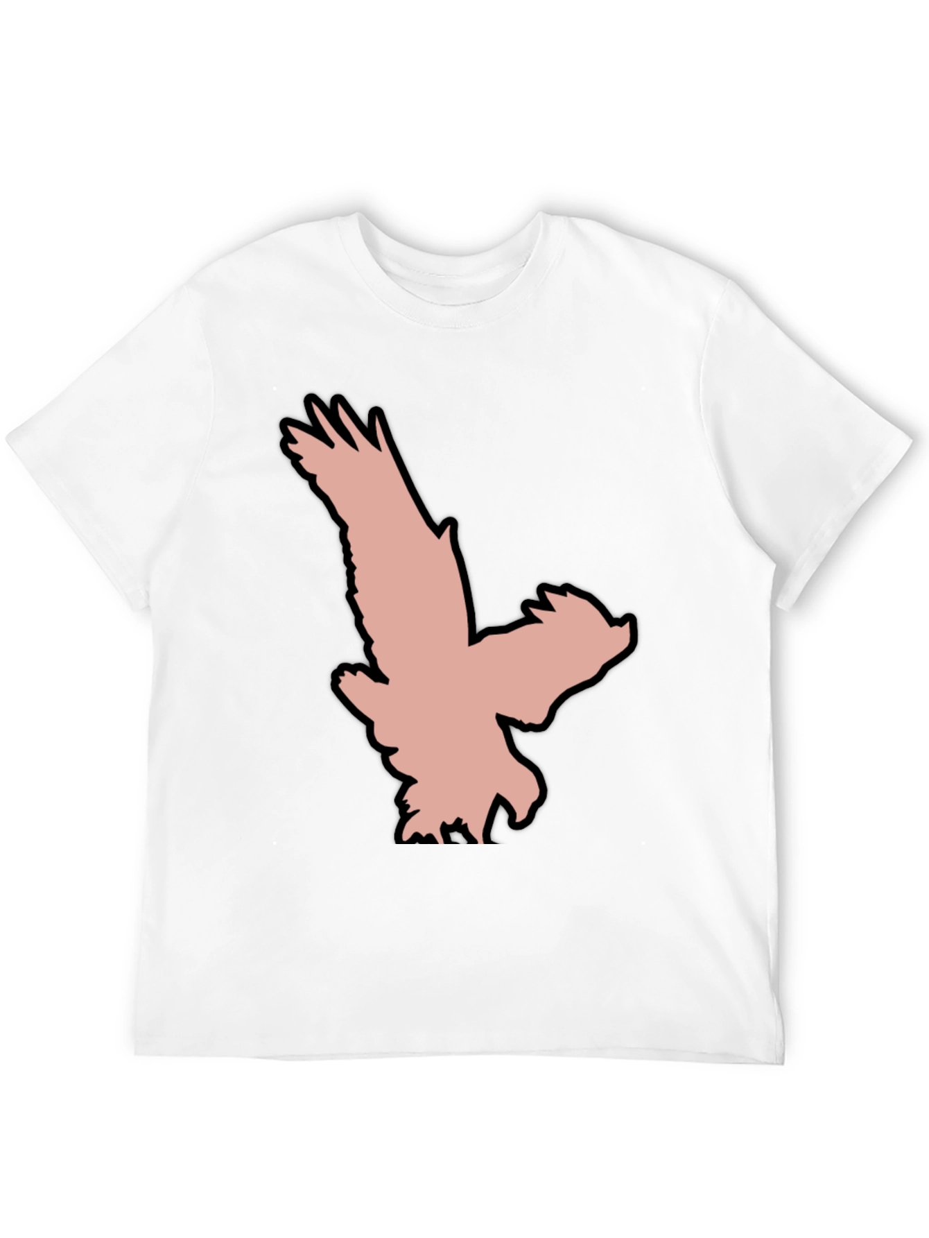 Black T-Shirt with Eagle Graphic