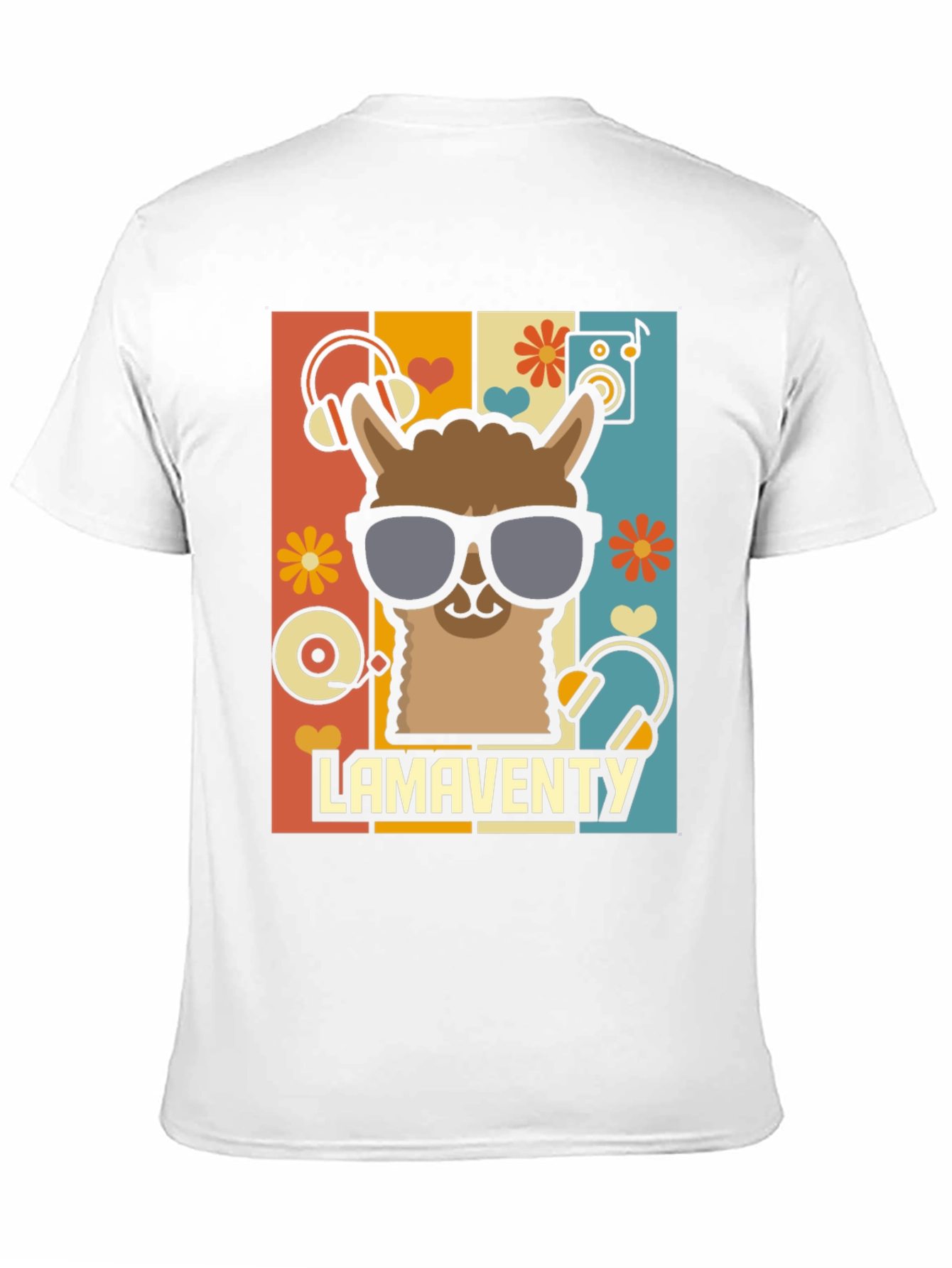 Retro Llama T-Shirt - Fun Music Lover Tee