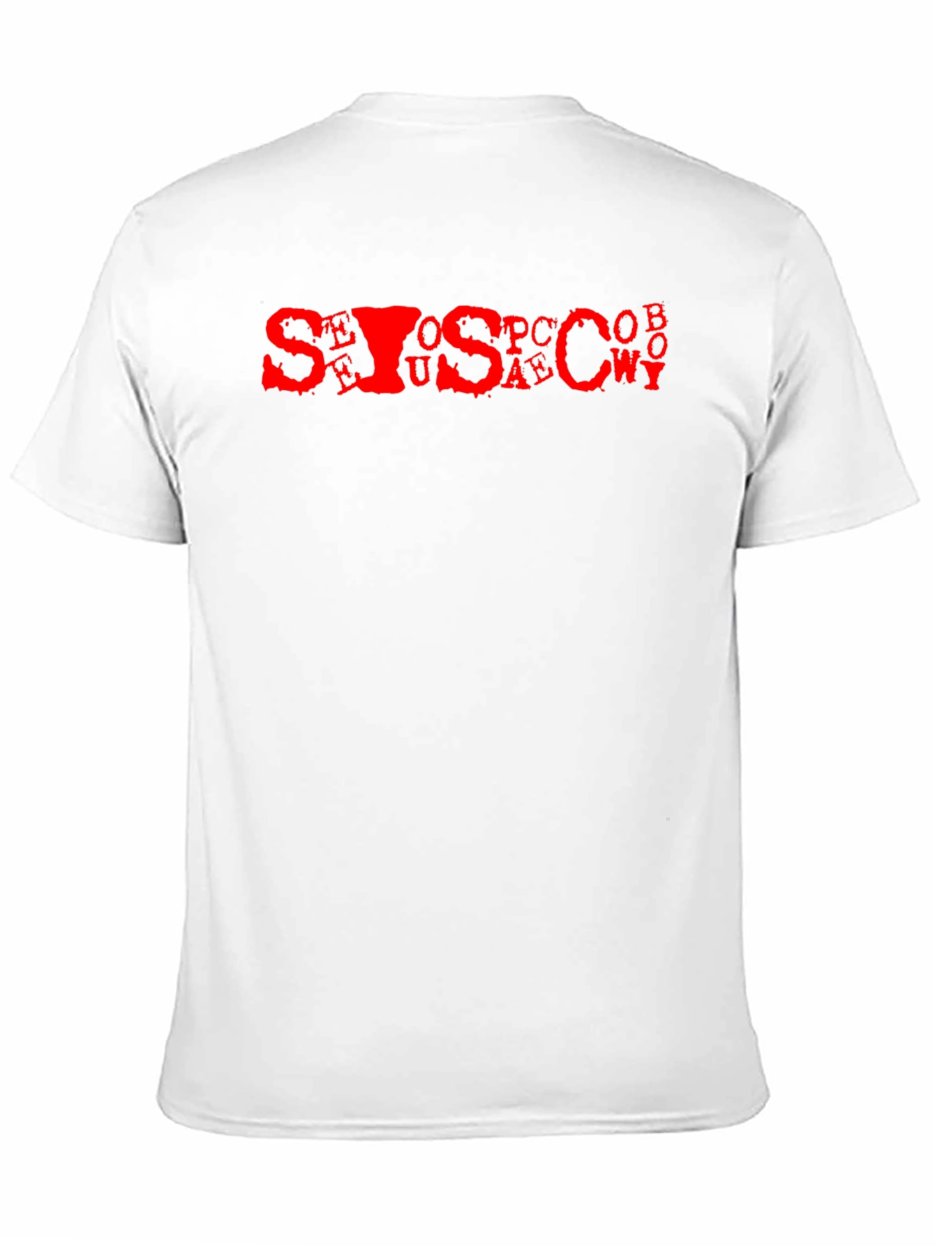 Mens Black Tee with Red Letter Graphic