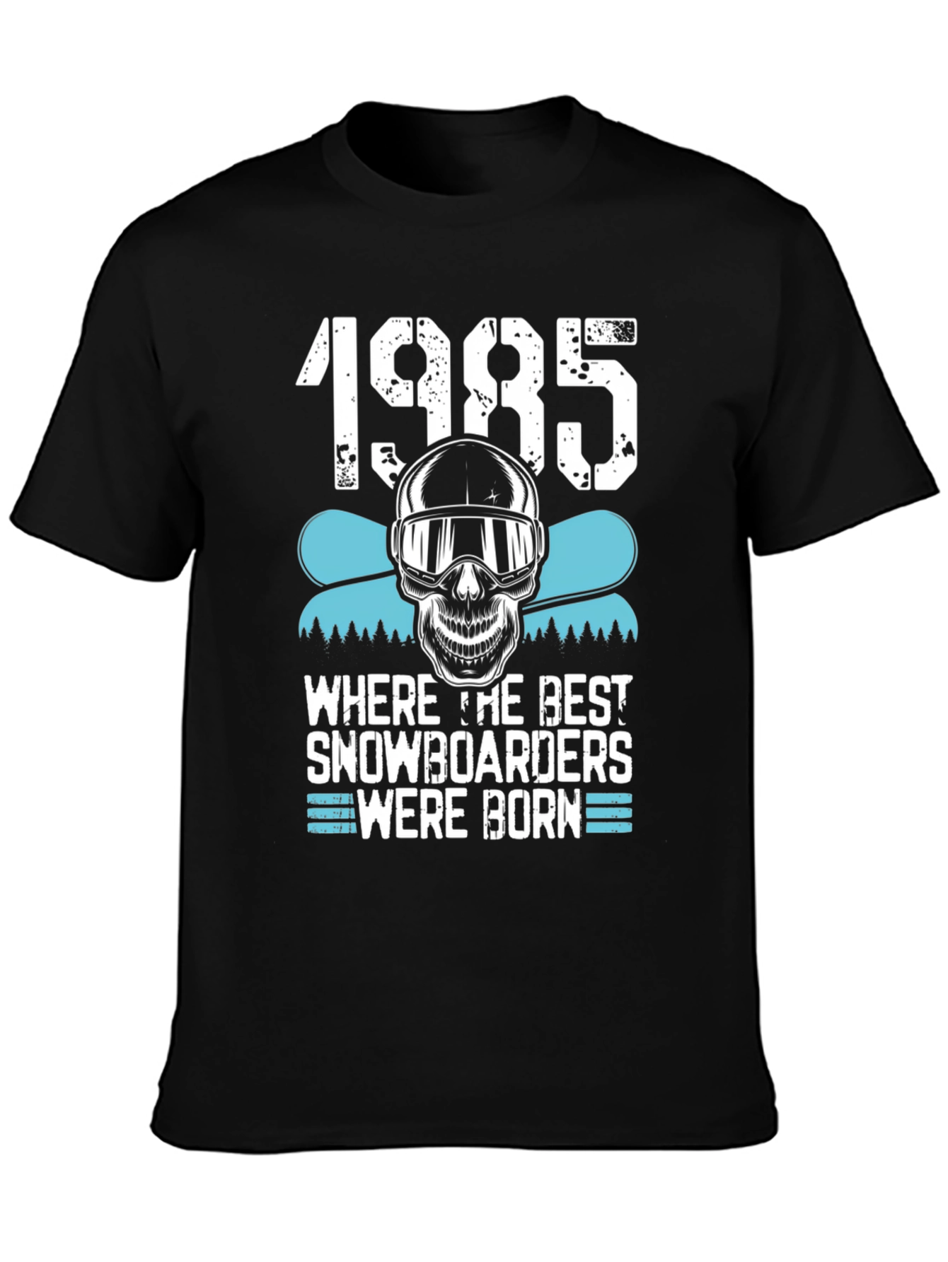 1985 Snowboarder T-Shirt - Skull & Goggles
